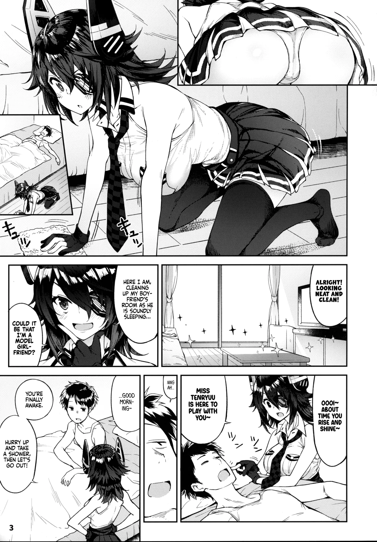 (C95) [Nano Royal (Amami Amayu)]Kawaii Tenryuu-chan wa Boku no Iinari❤︎(Kantai Collection -KanColle-) [English] [Ne-Kai Agenda] Page 3