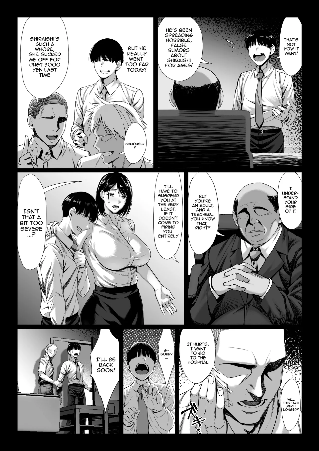 [Chinpan-bu (Chinpan)]Ossan Kirai no Hitozuma Kyoushi ga Nikubenki ni Ochiru Hanashi | Story About an Old Man Hating Married Teacher Falling Into Being a Meat Toilet[English] {Doujins.com} Page 12