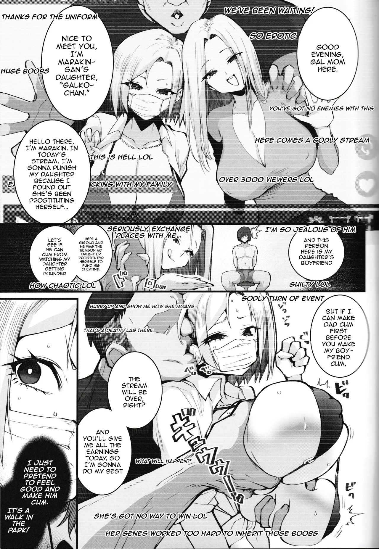 [Armadillo (Renji, Daiji)]Gal Oyako No Egui Kasegikata | A Gyaru Mother and Daughter's Unsavory Way to Earn Money[English] {Doujins.com} Page 7