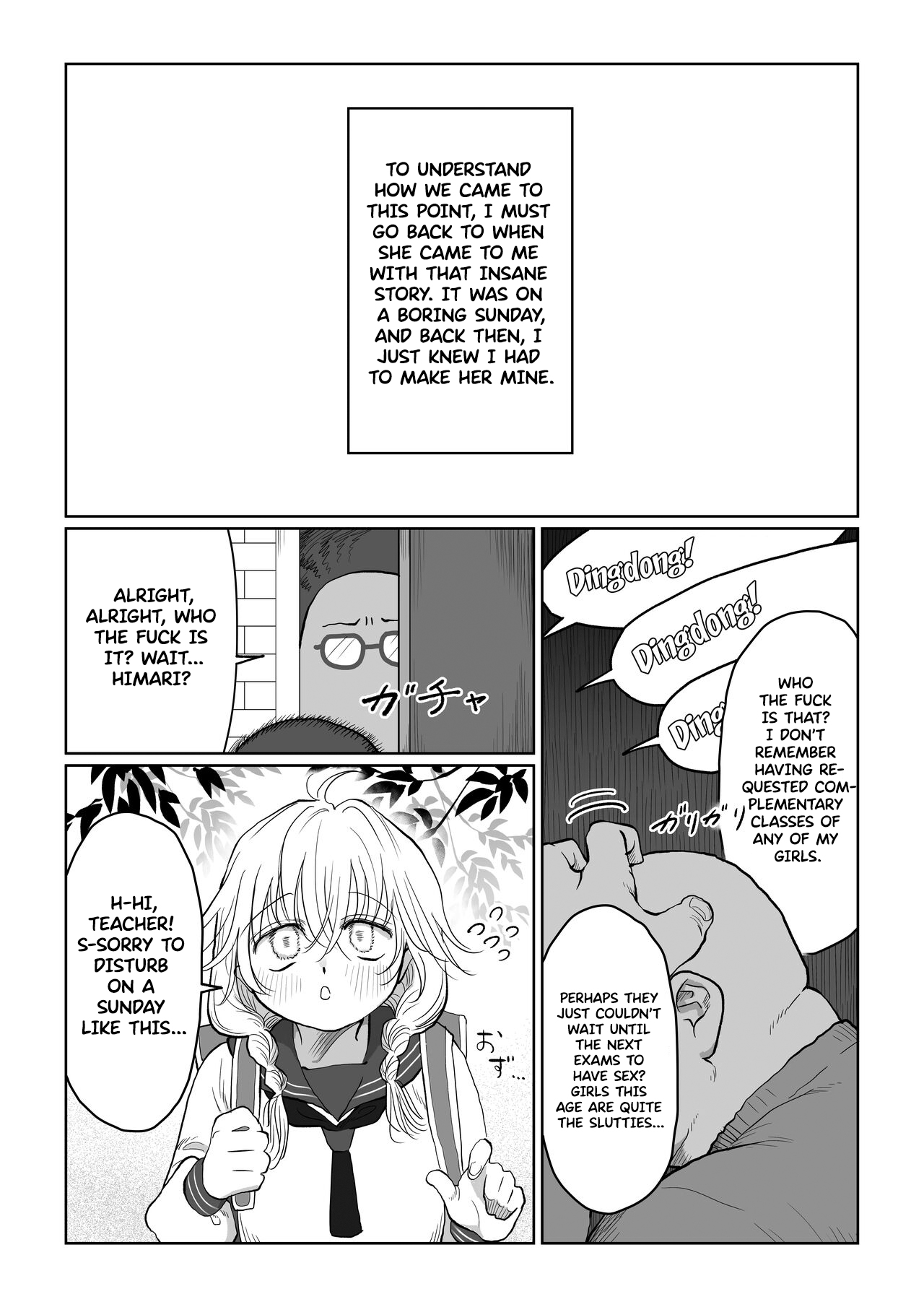 [Original Rewrite] [Nanahara Mitsuru]Ojisan ga Muchikko ni Ecchi na Koto o Oshieru Hanashi Joukan An Old Man Teaching An Ignorant Girl All About Sex - First Part[English] [Forbidden Eden] Page 12