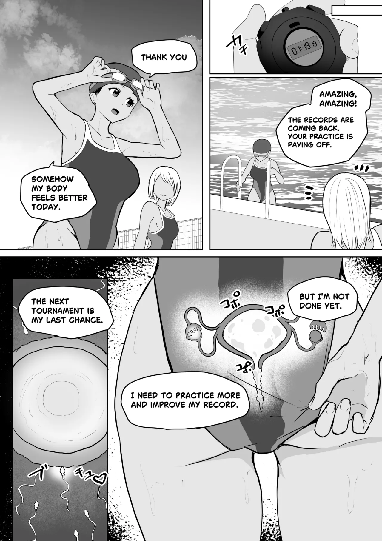 [十色がをん]起きない子【水泳部】 / OKINAIKO[swimmer] [日本語、英語] Page 37