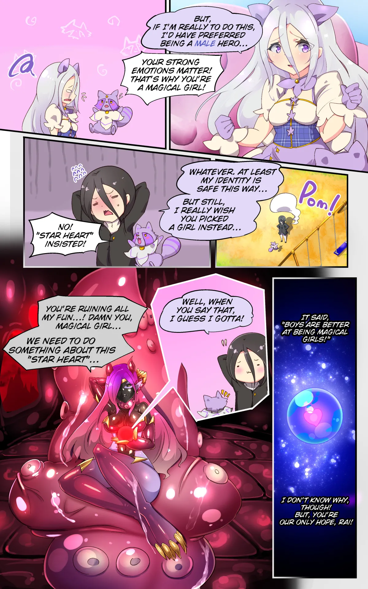 [やせうまロール]キミが始まりの魔法少女になって快楽と悪に屈して洗脳されるまんがホワイト編[TS魔法少女ポントカワールW][English] Page 5