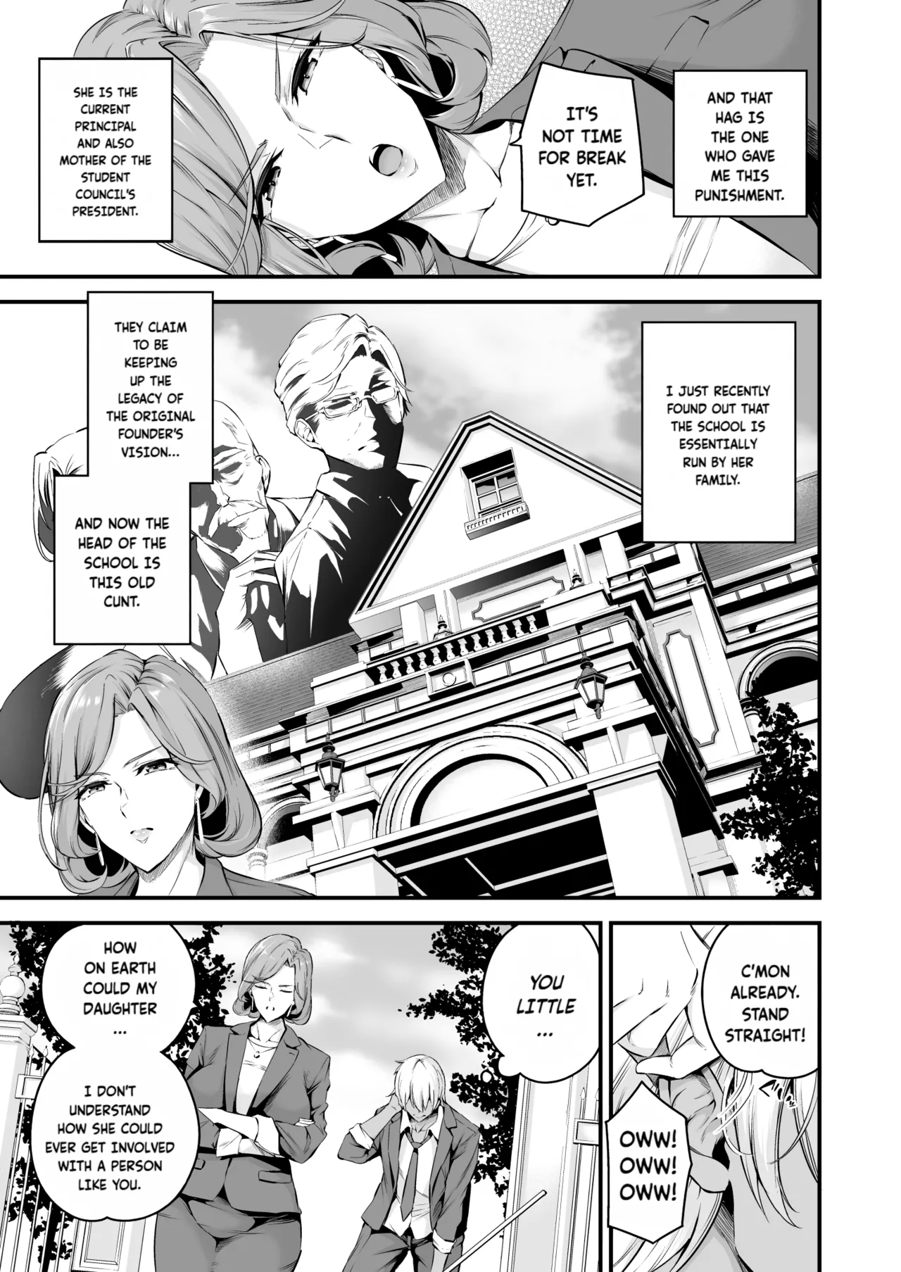 [Nasi-pasuya (Nasipasuta)]Shiramine Gakuen no Mesubuta Rijichou Zenpen | The sow principal of Shiramine Academy PROLOGUE[English] [Digital] [Fallen Games] Page 4