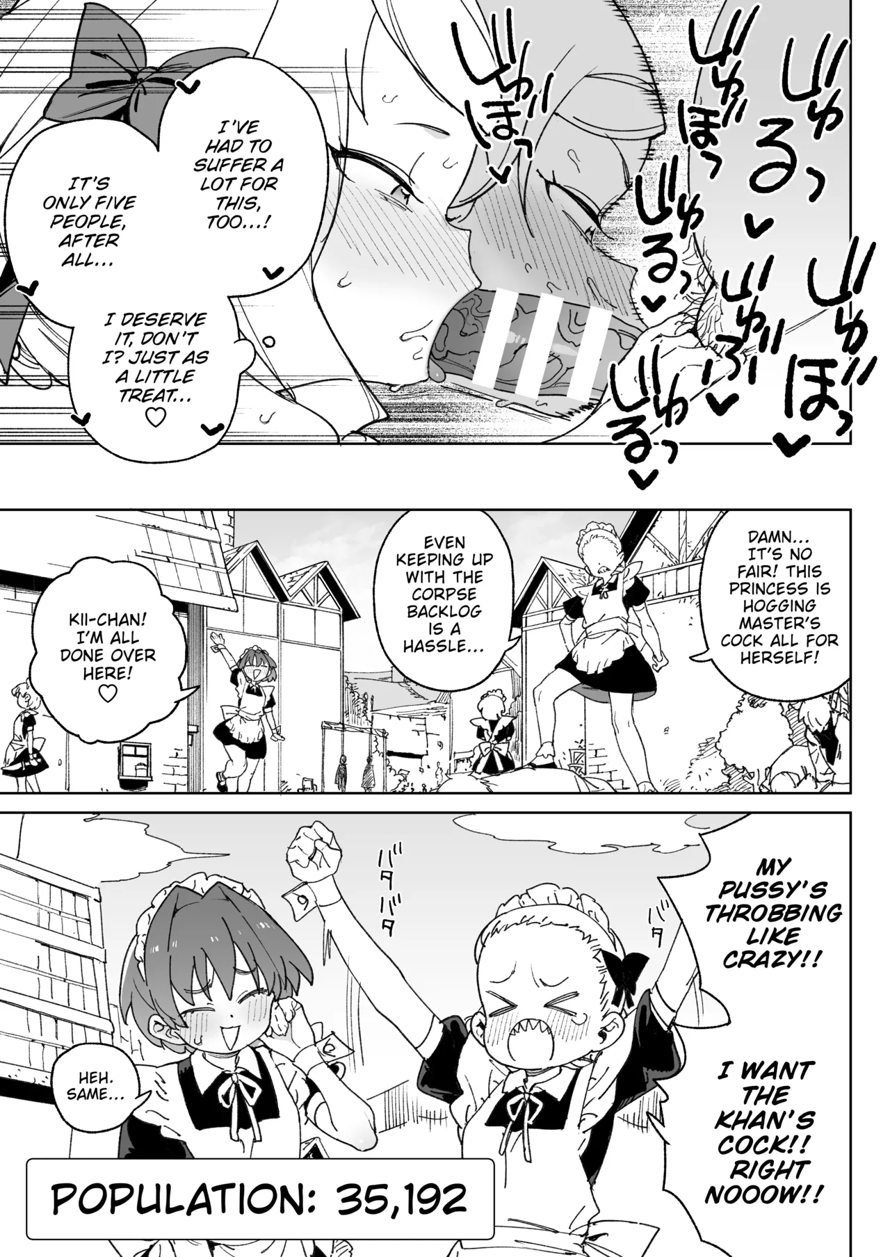 [Meshikutteneru. (Atage)]Chinpo no Tame ni Kokumin Zenin Minagoroshi | I'd Kill Every Last Person in this Country for a Taste of Master's Cock![English] [The Unseelie Court] [Digital] Page 46
