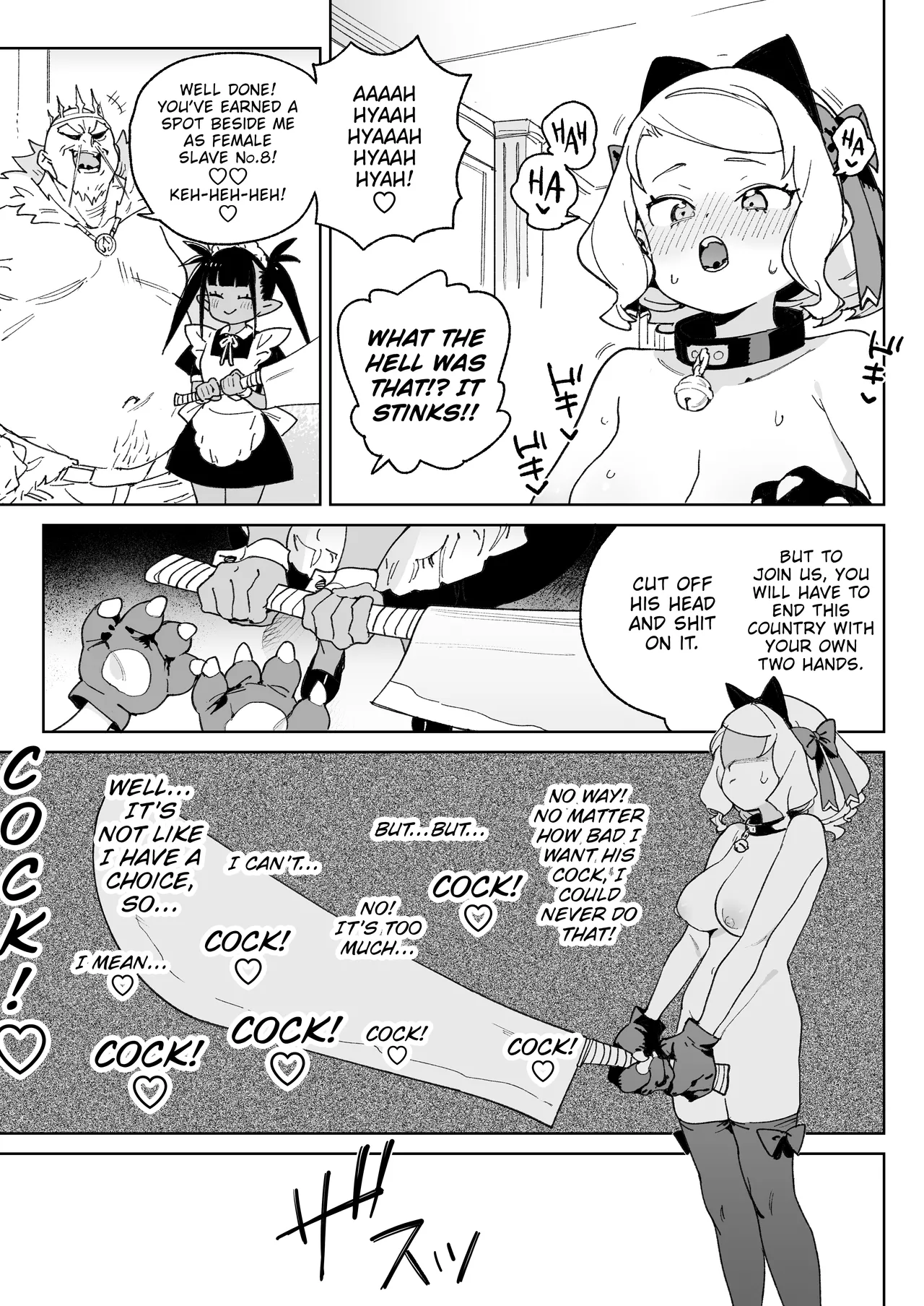 [Meshikutteneru. (Atage)]Chinpo no Tame ni Kokumin Zenin Minagoroshi | I'd Kill Every Last Person in this Country for a Taste of Master's Cock![English] [The Unseelie Court] [Digital] Page 56