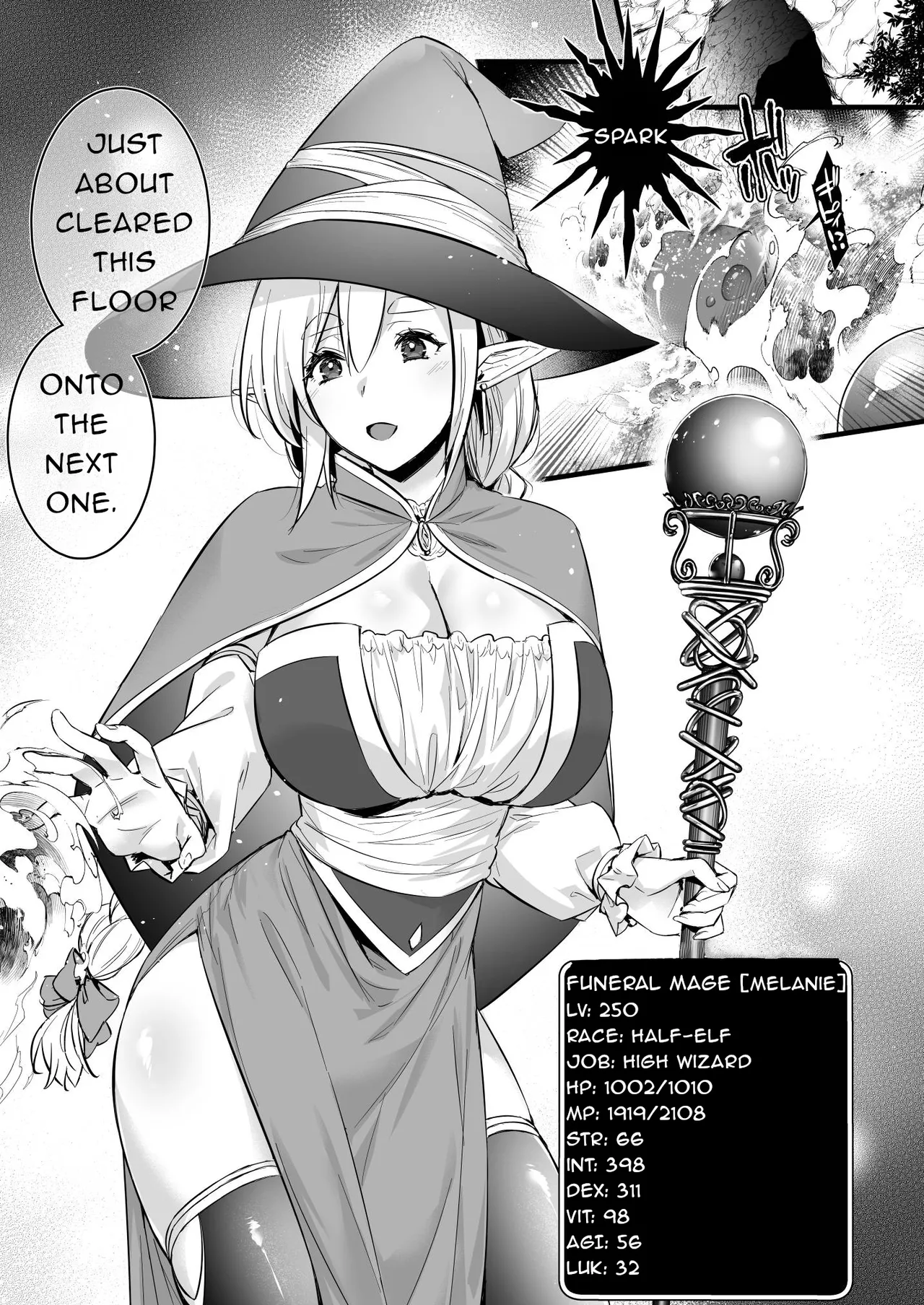 [Himeya (Abe Inori)]Lv.250 no Mahoutsukai ga Kankakushadan Otoshiana ni Ochite Level Drain de Jinsei ga Owaru made | A Level 250 Mage Falls Into a Sensory Deprivation Pit and Loses Her Humanity to Level Drain[English] Page 2