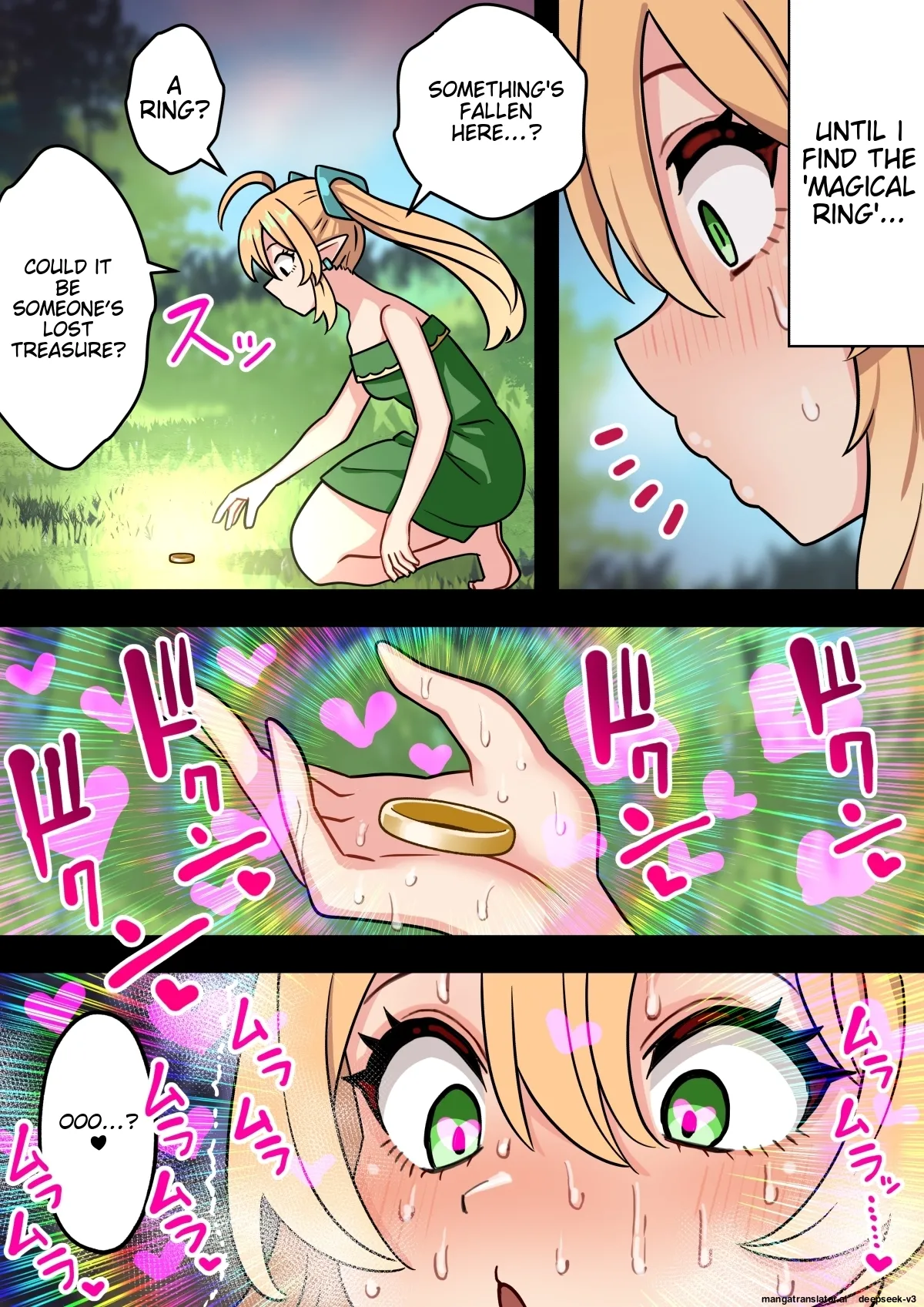 [Hotaru] [English] [Machine TL]Tanshou Houkei Futanari Hobbit Shoujo ga Mahou no Yubiwa de Kyokon Seiyoku Monster ni naru Hanashi 1-3 Page 7