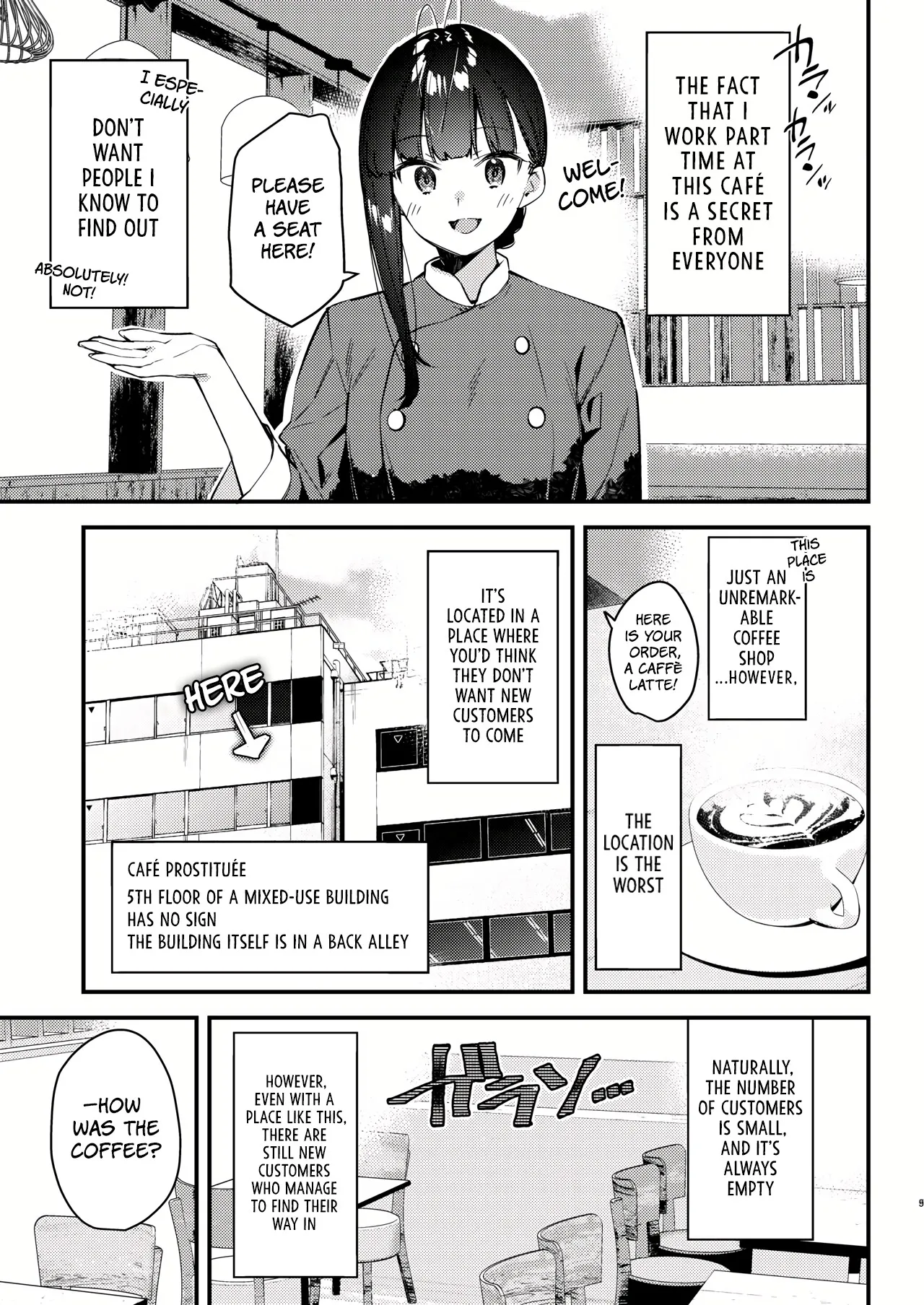 [08BASE (Tohyama eight)]Suki na Ko no Beit Saki ga H na Service o Shiteiru - My favorite girl's part-time job offers "H services" to regular customers. 4[English] [Platinum Crown] [Digital] Page 9