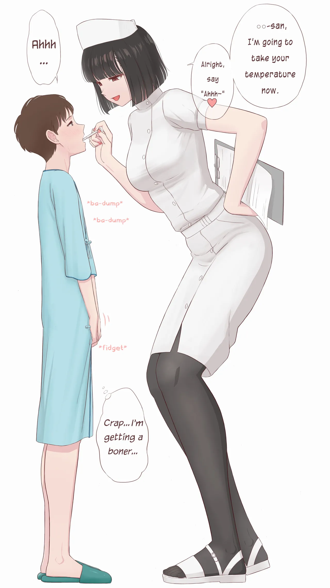 [Mizuno]Choushin Nurse-san Manga | Tall Nurse Manga[English] Page 1