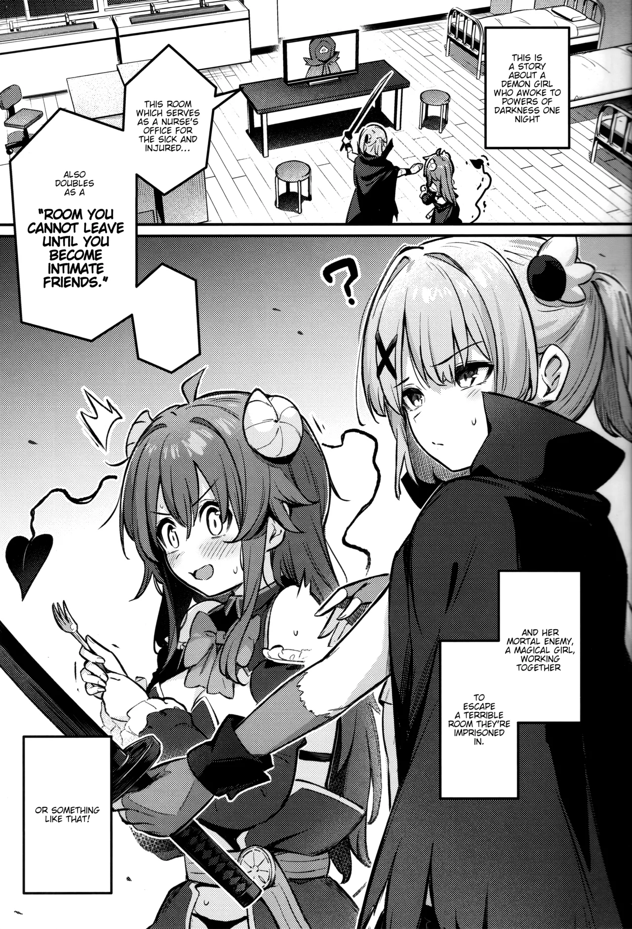 (C103) [Bochi Bochi no Ki (Borusiti)]Mazoku wa Shukuteki to Nakayoshi Shinai to Derarenai Heya ni, Tojikomerarete Shimatta!(Machikado Mazoku) [English] [tabibit0] Page 4