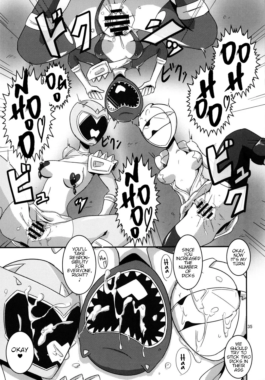 [Mugen Mountain (Buster)]Tokumei Bitch VS Kiwamete Brave na Bitch DIRECTOR'S CUT(Zyuden Sentai Kyoryuger, Tokumei Sentai Go-Busters) [English] [Digital] Page 36