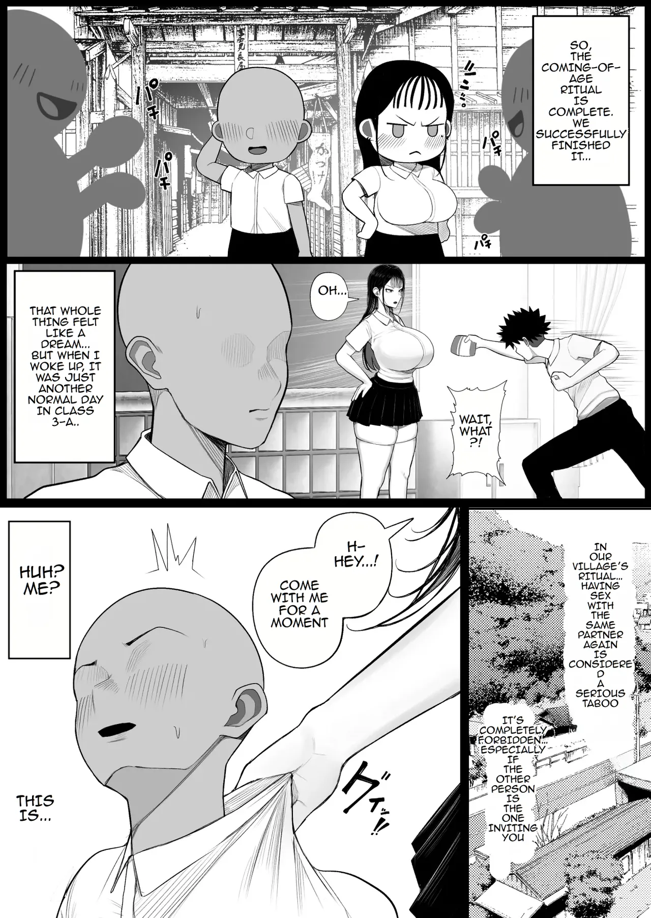 [Kurukuru]Mura no Kishuu de Bakunyuu Yankee to Yareta Hanashi | A Story About Fucking a Big-Titted Delinquent Because of Village Traditions[English] [TOMISCANS] Page 40