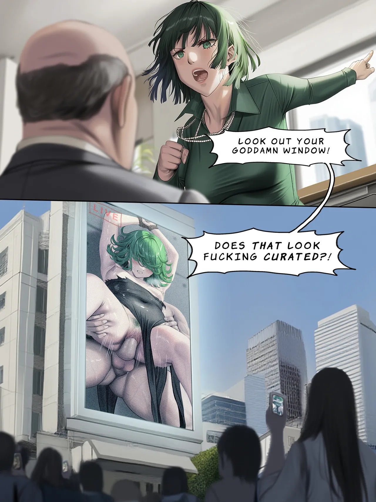 [Ongoing/WIP]Humanity's Last Broadcast - A Tatsumaki Doujin[FEFanatica/AI-Assisted] [AI Generated] Page 5
