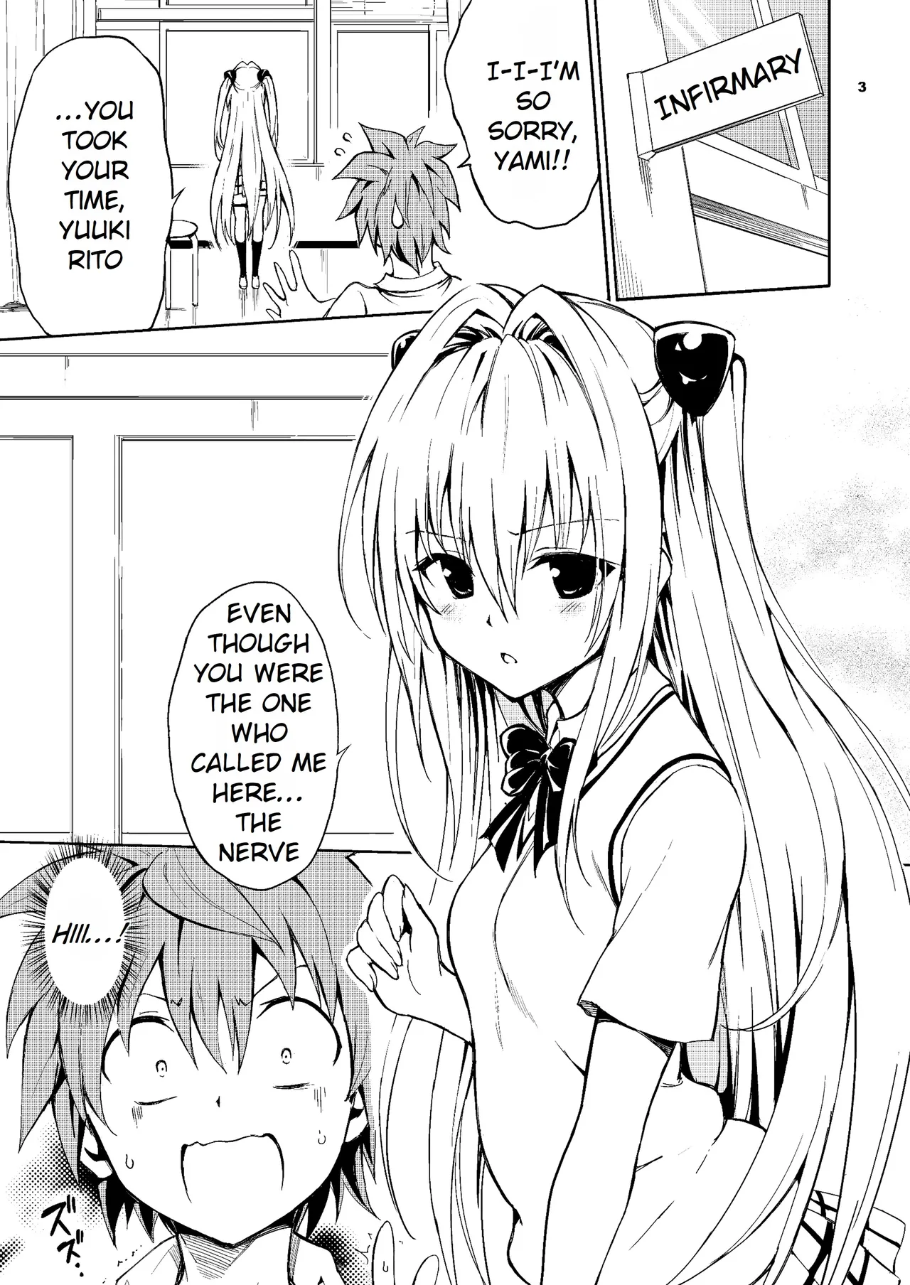 [Kyockchokyock (Kyockcho)]Ecchii no wa Kirai desu ka? | Do You Hate Ecchi?(To LOVE-Ru) [English] [Rei Scans] [Digital] Page 3