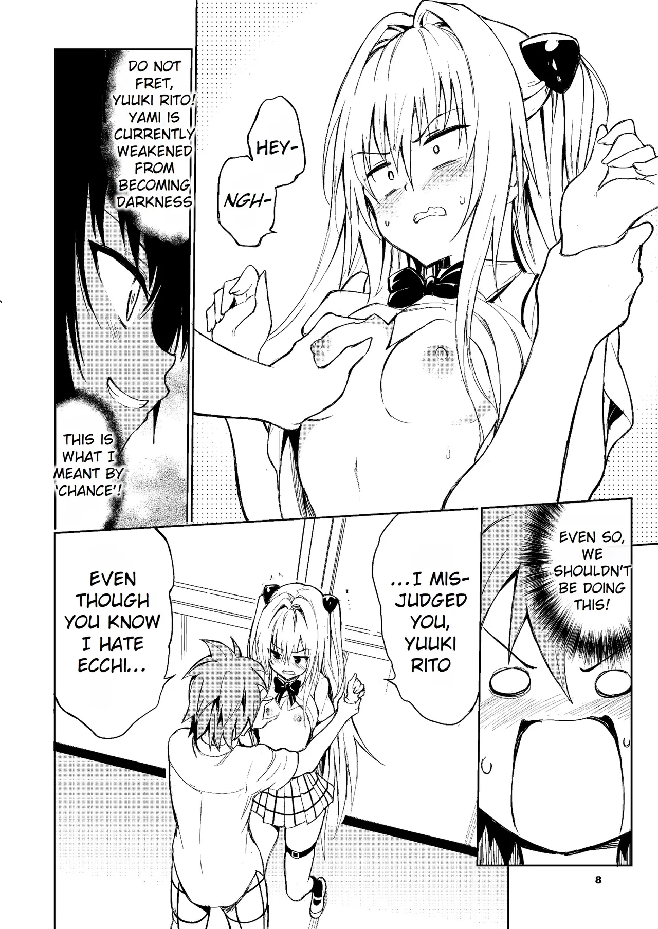 [Kyockchokyock (Kyockcho)]Ecchii no wa Kirai desu ka? | Do You Hate Ecchi?(To LOVE-Ru) [English] [Rei Scans] [Digital] Page 8