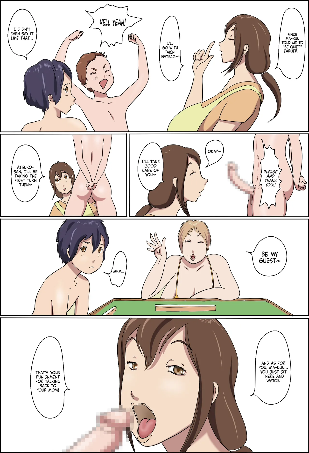 [Zenmai Kourogi]Kazoku Taikou Mahjan Taikai | Mahjong Showdown[English] [Sonarin迫] Page 9