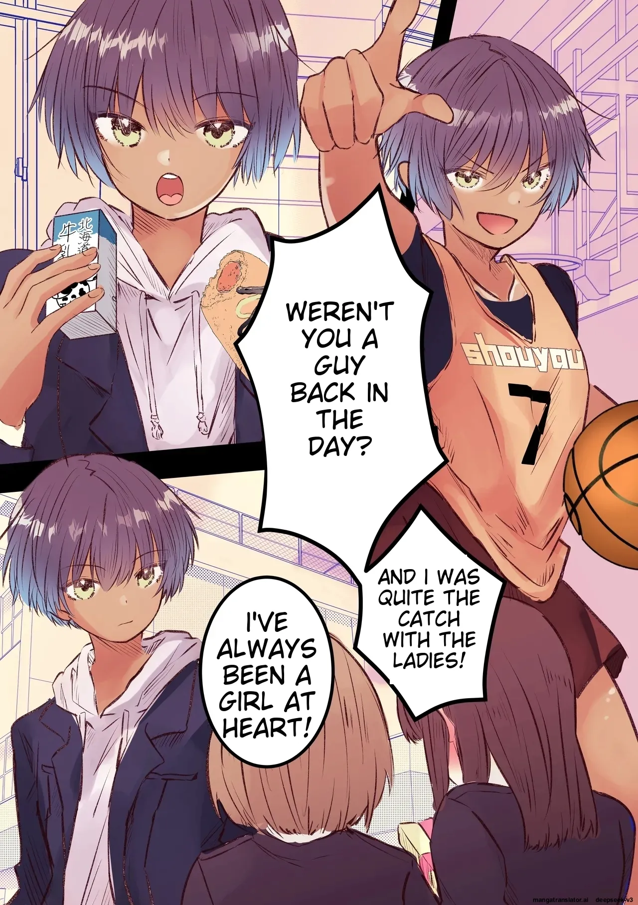 (AI Translation)[Marinemate]Boyish de Kyonyuu na Kanojo ga Mukashi no Otoko Tomodachi to Nomikai ni Itta Kiri Page 4