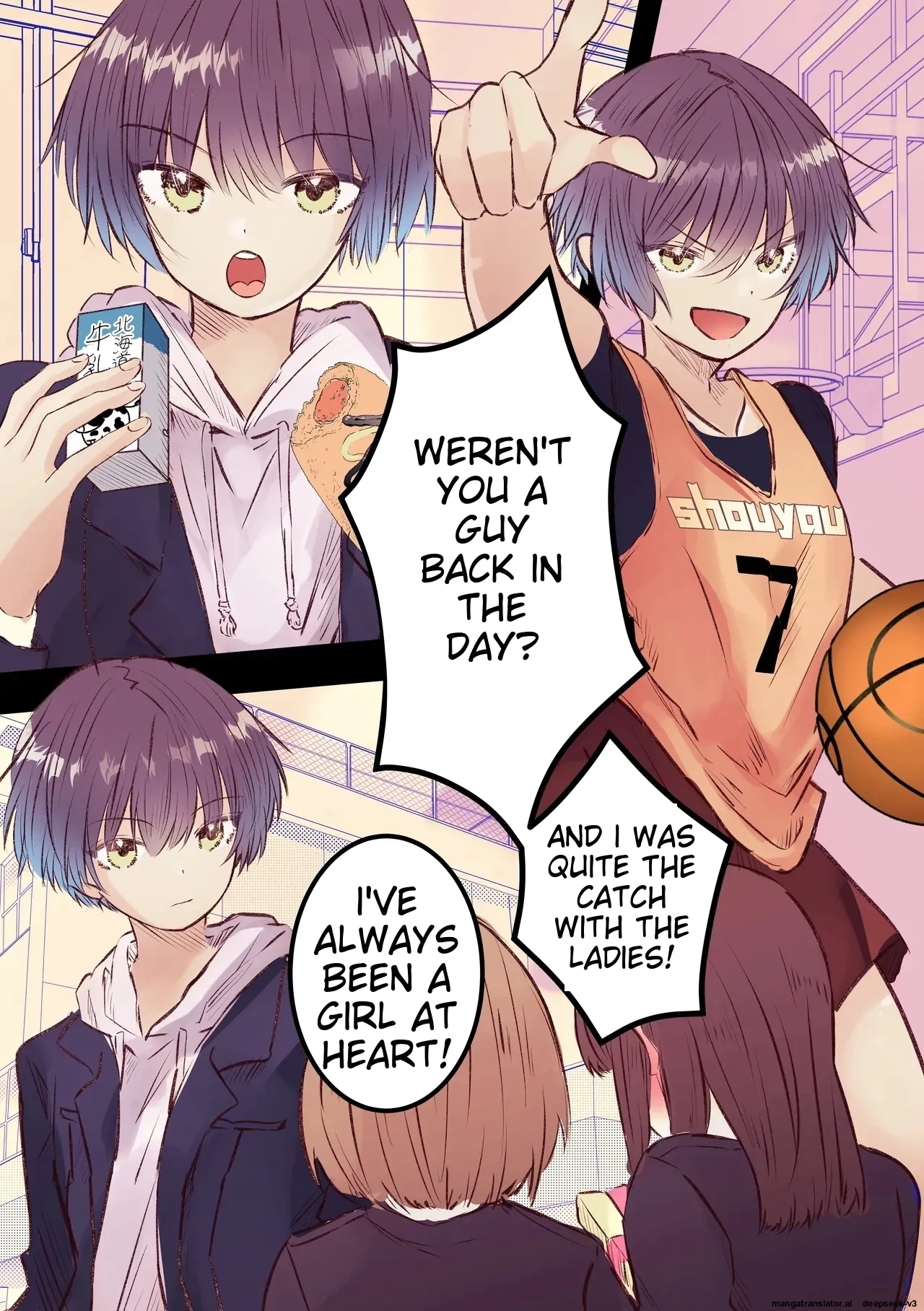 (AI Translation)[Marinemate]Boyish de Kyonyuu na Kanojo ga Mukashi no Otoko Tomodachi to Nomikai ni Itta Kiri Page 51