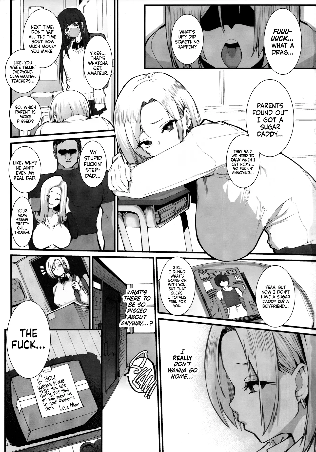 (C105) [Armadillo (Renji, Daiji)]Gal Oyako no Egui Kasegikata | Gyaru mother-daughter family business[English] [head empty] Page 2