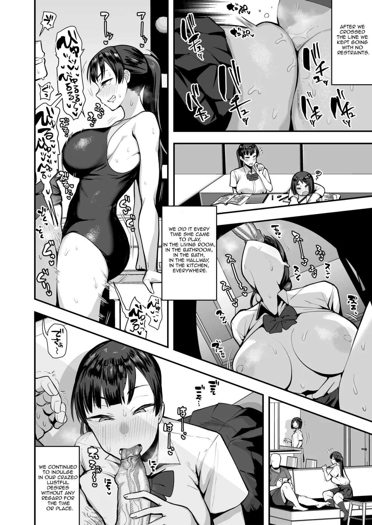 [Anon's Flood Myth (Anon 2-okunen)]Imouto no Tomodachi ga Dosukebe Taishuu Feti Sugite, InCha no Ore to Kikenbi Nakadashi Hamemakuri[English] [Lewd Rider Ero] [Decensored] Page 34