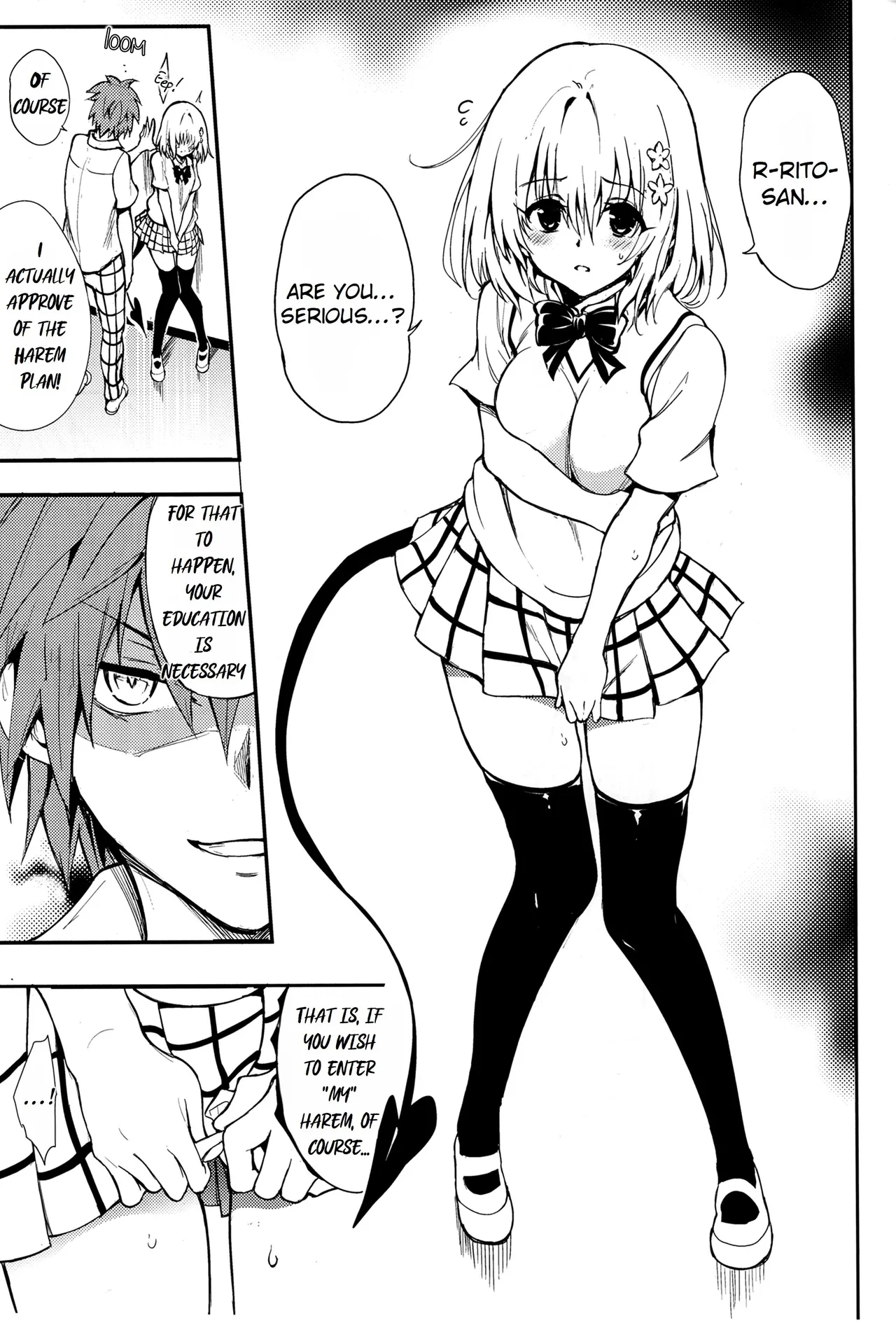 (C105) [Kyockchokyock (Kyockcho)]Harem Kyouiku - My Harem Education(To LOVE-Ru Darkness) [English] [Rei Scans] Page 2