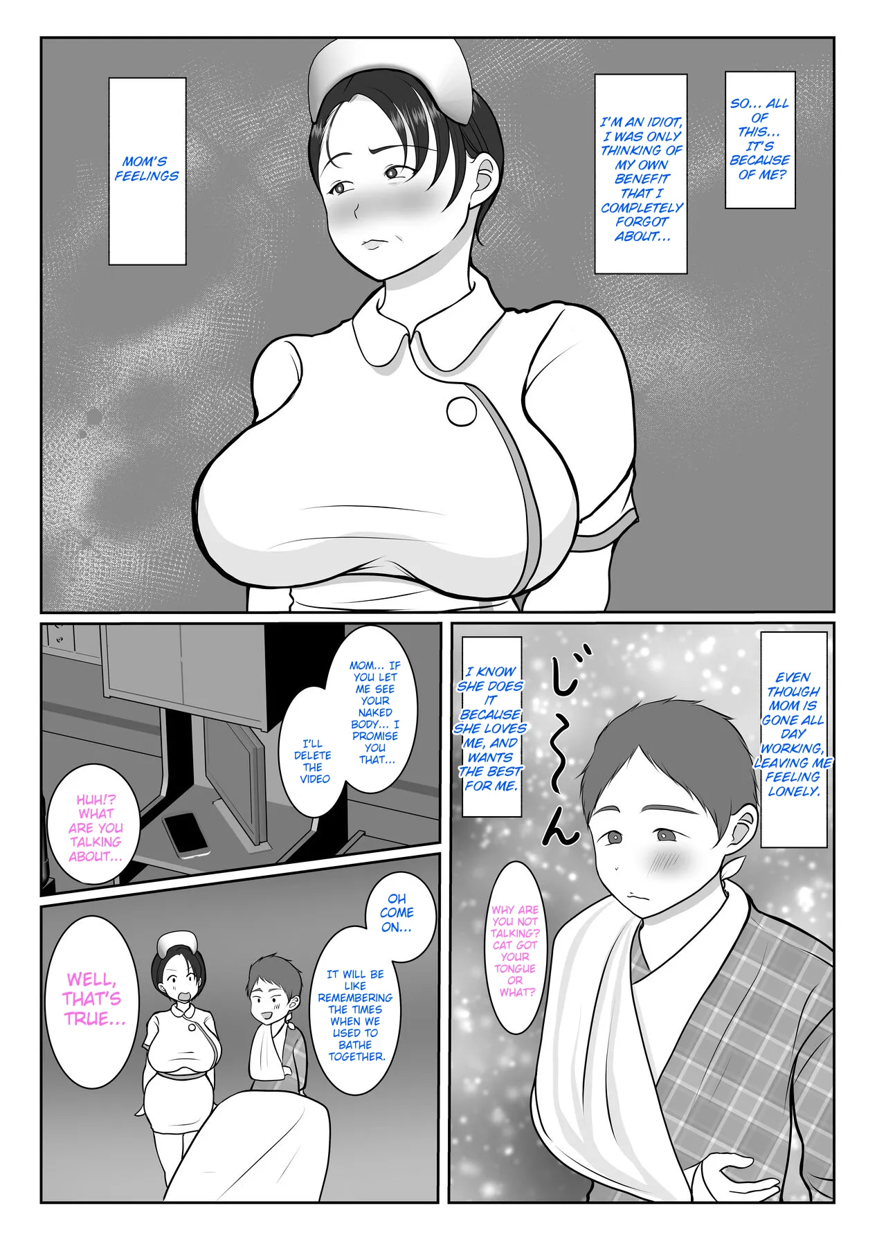 [Benii Kenkyuujo]Ki no Tsuyoi Kangoshi Kaa-chan ga, Ore no Kanojo ni Natte kurete Hanashi | The story of how my stubborn nurse mother became my girlfriend![English] Page 24