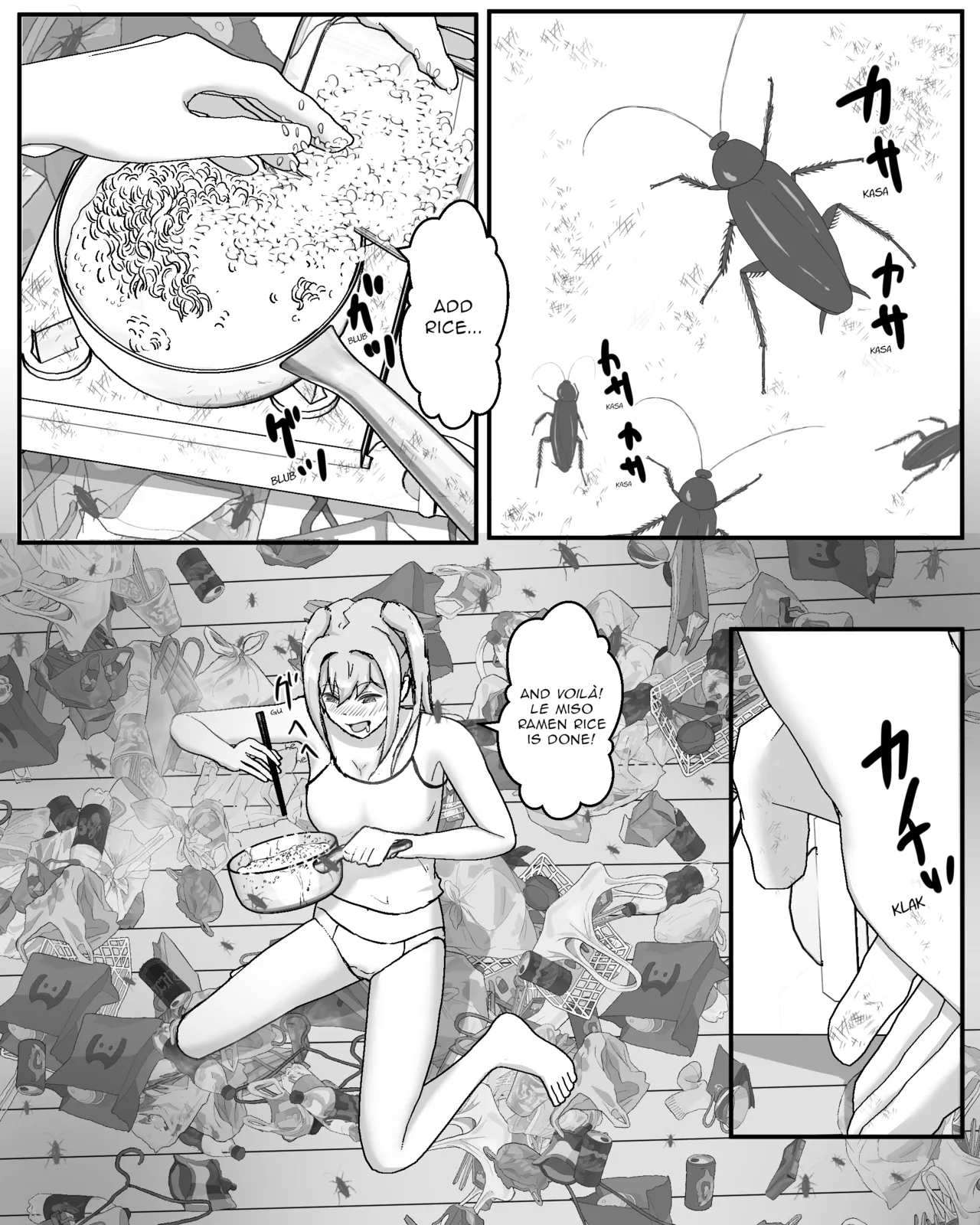 [Pinochika]Gomi Yashiki Onna no Waki Mushi Onanie[English] [asdhll] Page 3