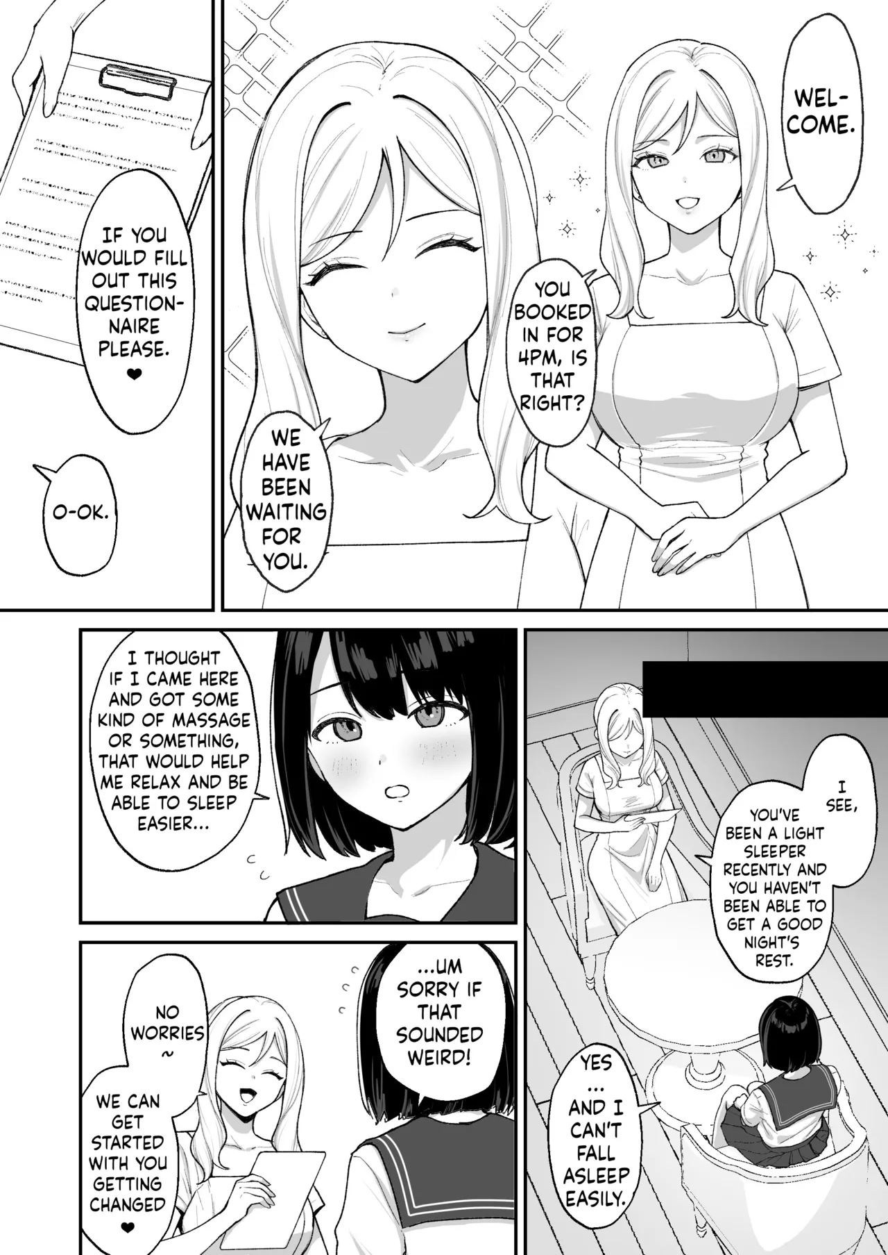[Ginger Lily]Massage-ten de Futanari Bijo ni Portio Acme Shikomareru Onnanoko[English] [ushirotranslations] Page 3