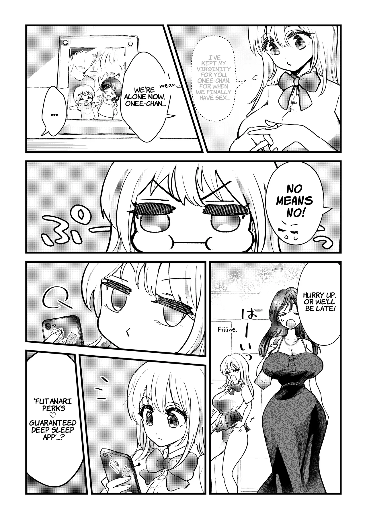 [Banibani (Bani)]Futanari Imouto ga Daisuki na Onee-chan o Suiminkan Suru Hanashi | A Story Where A Futanari Little Sister Rapes Her Sleeping Onee-chan[English] [Suzuki Marmalade] Page 3