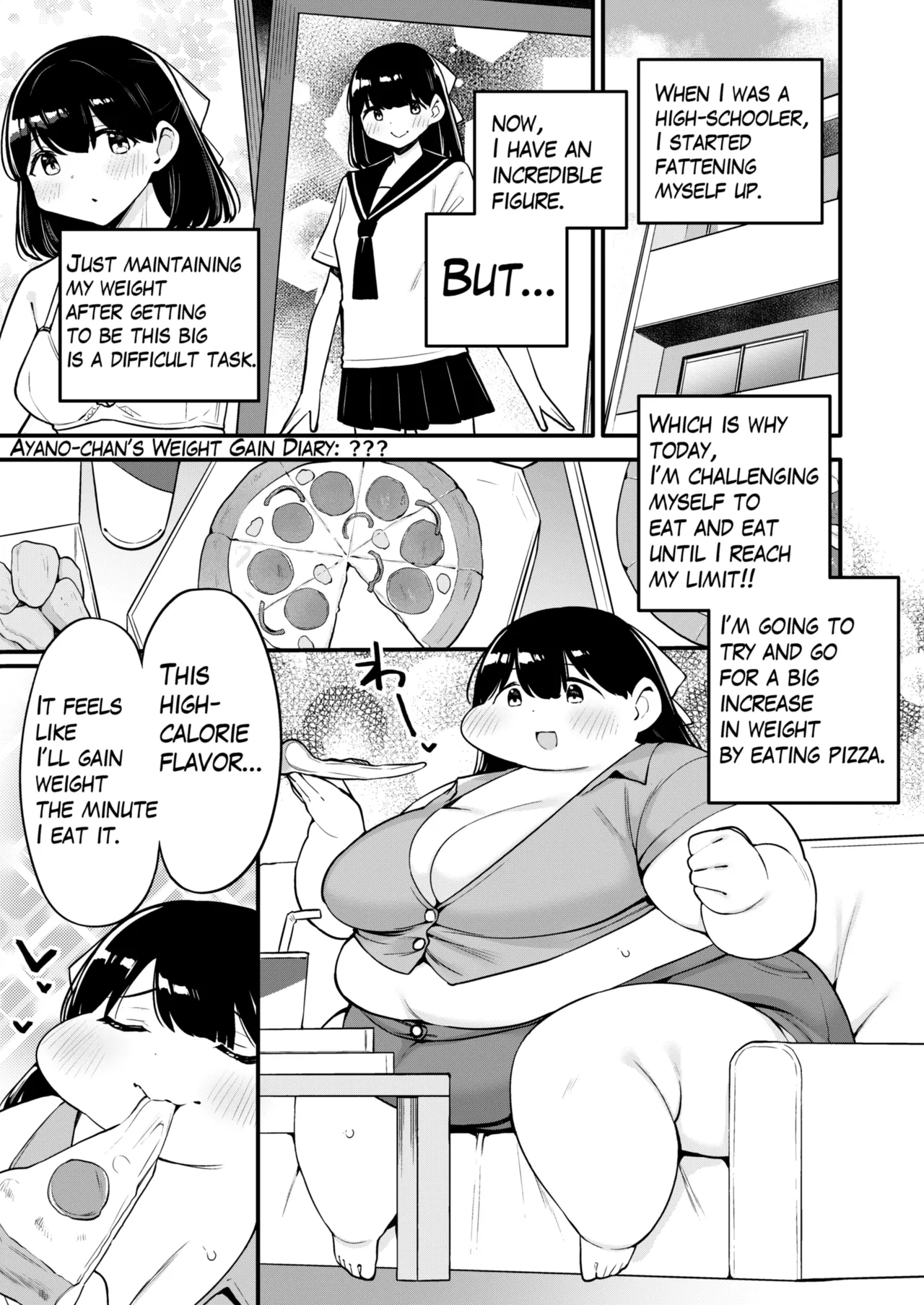 Ayano's Weight Gain Diary: Dream! Page 1