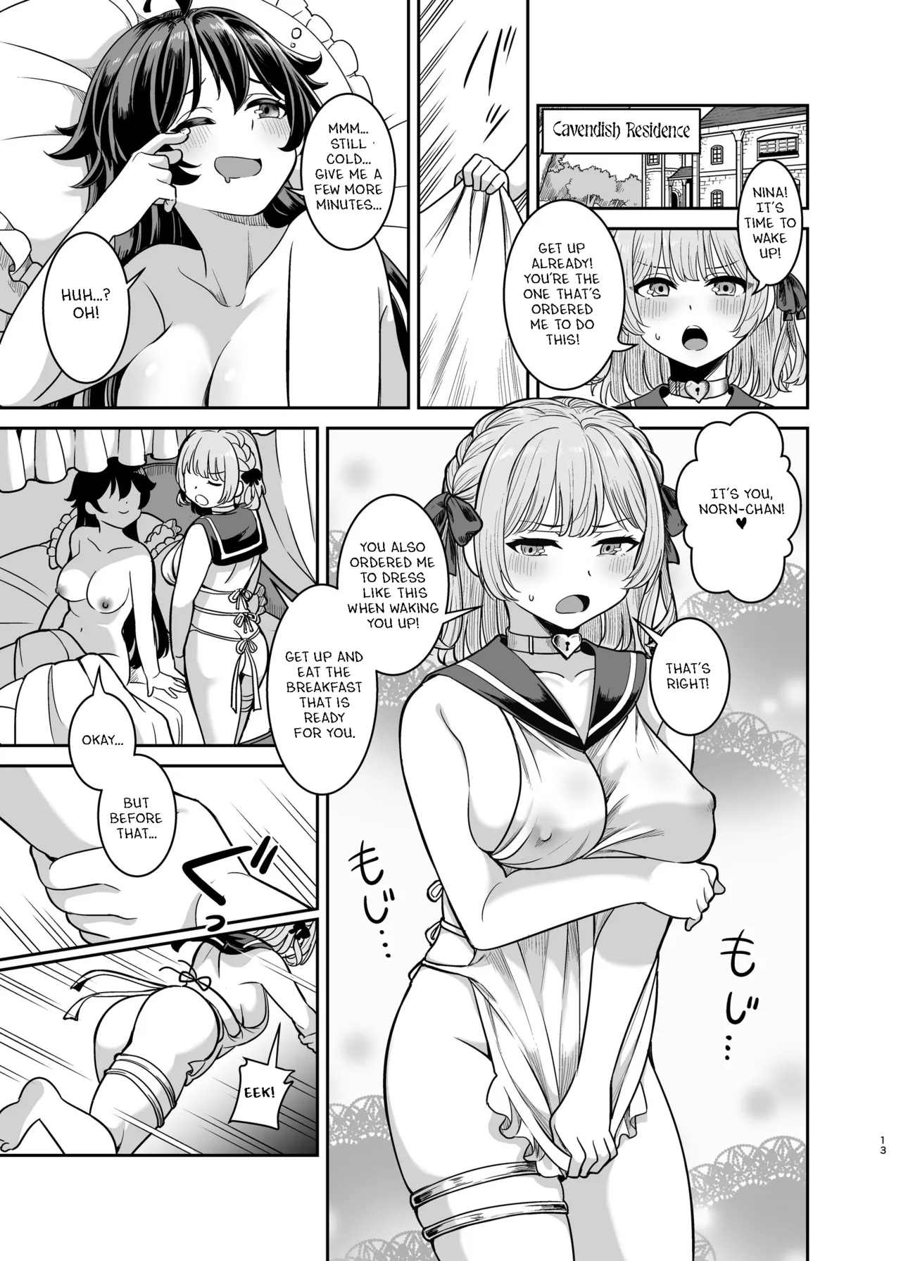 [Seika Kairaku Shoten (Takeshisu)]Yandere Ojou-sama no Seidorei Kyouiku ~Meimon Kizoku no Ojou-sama ga Kaitorareta Saki wa Osananajimi no Ie deshita~ | Yandere Mistress Sex Slave Education - Noble who Buys Childhood Friend[English] Page 12