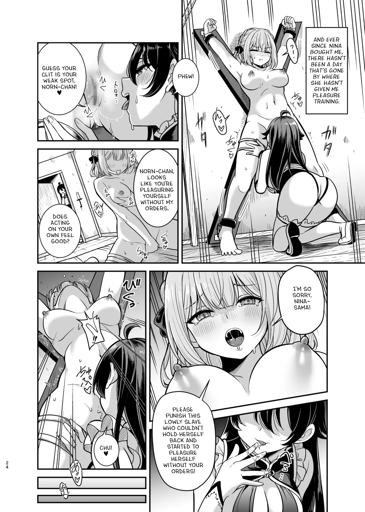 [Seika Kairaku Shoten (Takeshisu)]Yandere Ojou-sama no Seidorei Kyouiku ~Meimon Kizoku no Ojou-sama ga Kaitorareta Saki wa Osananajimi no Ie deshita~ | Yandere Mistress Sex Slave Education - Noble who Buys Childhood Friend[English] Page 23