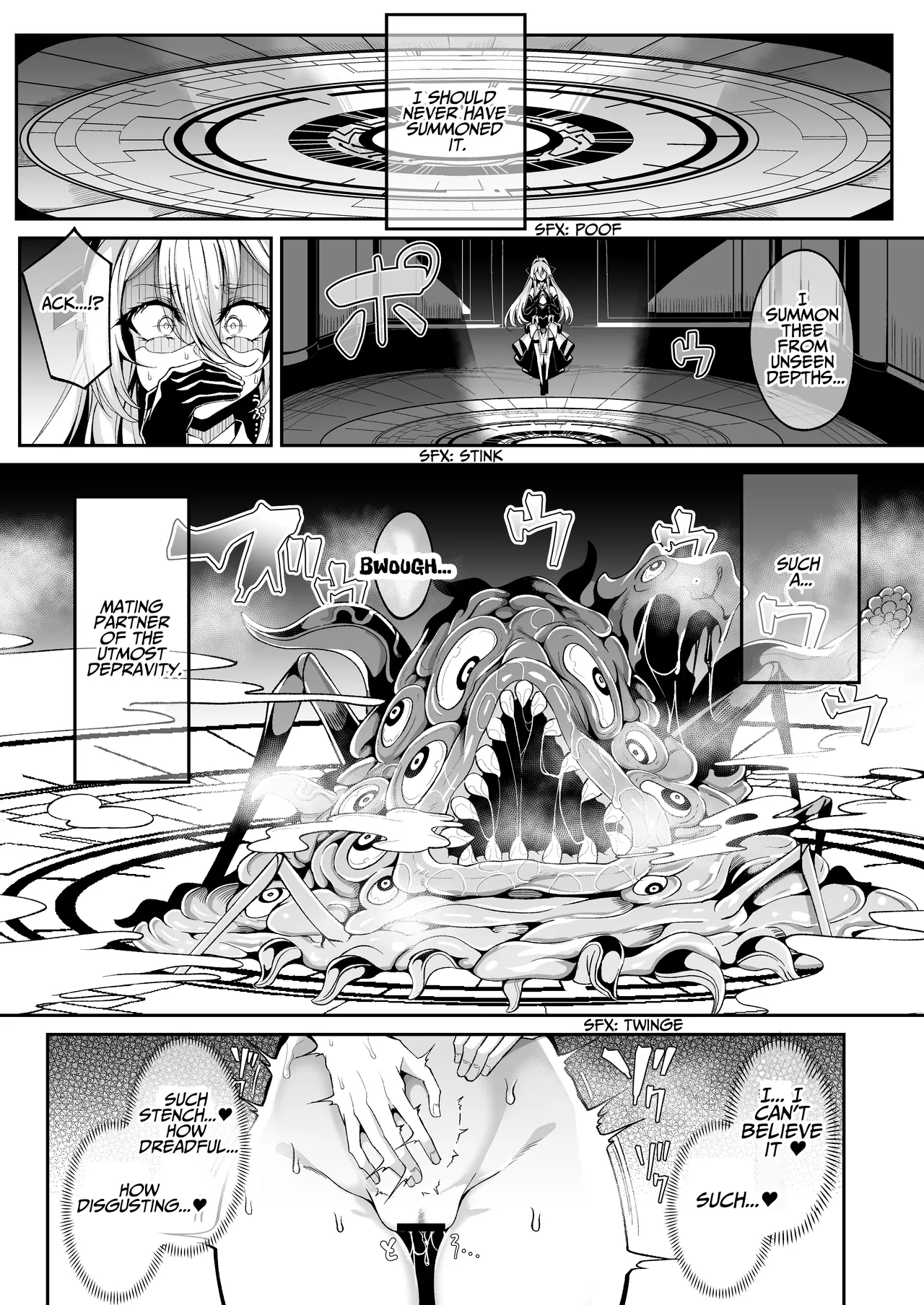 [I'm moralist (Yanagihara Mitsuki, InuSamrai, Hujinon)]Seirei Rougoku Llyeg ~Kikei Mamono to no Jii Koubi ni Tomonau Hametsu Ganbou~ | Llyeg in the Prison of Seminal Servitude ~Death Wish of Abominable and Masturbatory Sex~[English] [grimalkin] Page 5