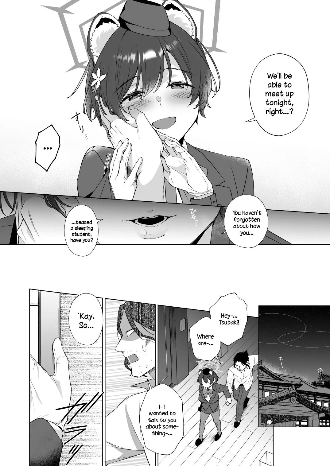 [Home Not Found (snhr, Fudisen)]Hontoni Watashi ga Neteru to Omotta? | Did You Really Think I Was Asleep?(Blue Archive) [English] {Doujins.com} [Digital] Page 12