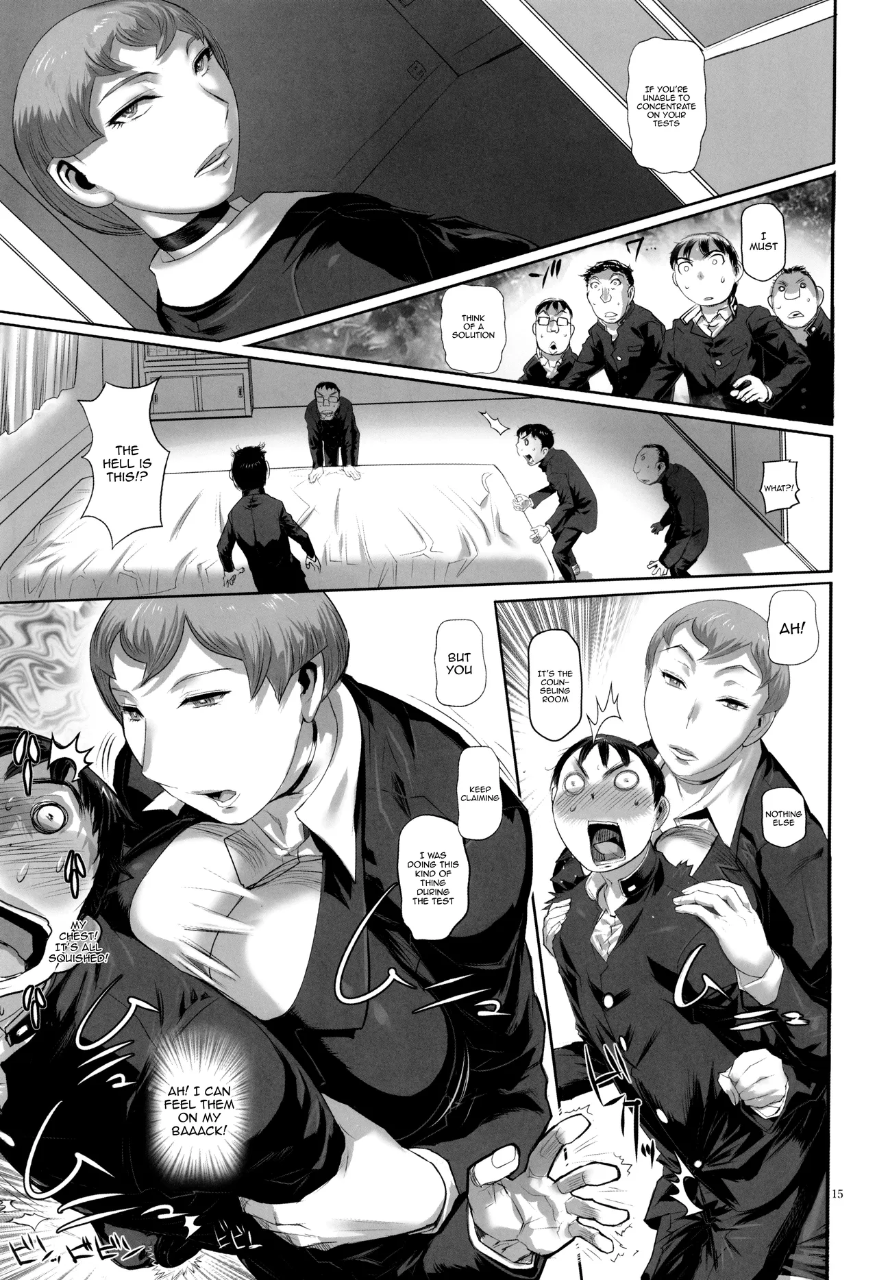 (C105) [Heisei Chachamaru Dou (N.O. Chachamaru)]Sensei!! Test Chuu ni Fukinshin Desu | The Teacher Does Not Hold Back Even During Tests[English] {Doujins.com} Page 15
