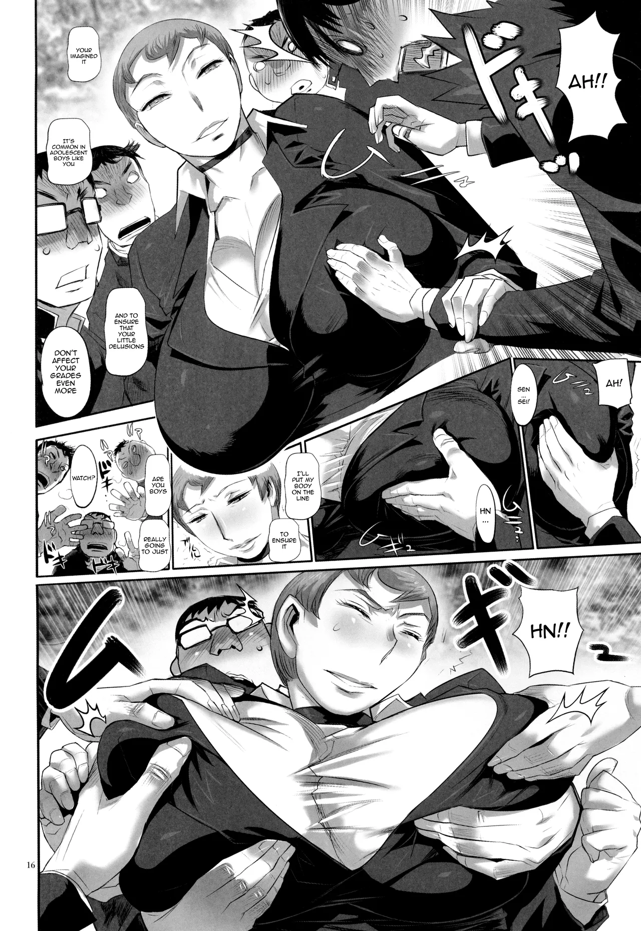 (C105) [Heisei Chachamaru Dou (N.O. Chachamaru)]Sensei!! Test Chuu ni Fukinshin Desu | The Teacher Does Not Hold Back Even During Tests[English] {Doujins.com} Page 16