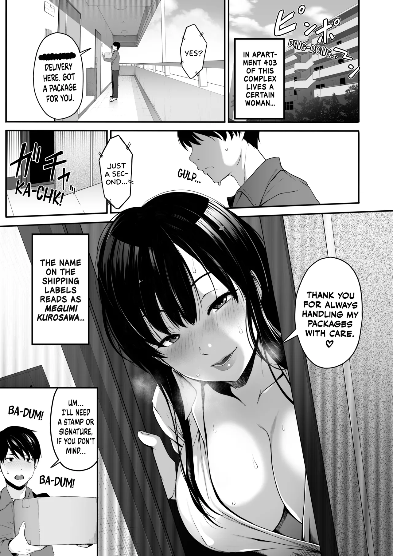 [Amai Wakusei]Takuhai-kun ga Yarareta! ~Hatsujou Onee-san ga Neratteita Otodokemono wa Oredeshita~ | Bagged a Delivery Boy! ~The Package the Horny Lady Was Expecting Was the One in My Pants~[English] [head empty + BoundaryTL] Page 2