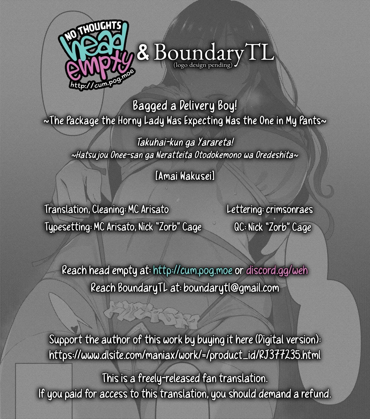 [Amai Wakusei]Takuhai-kun ga Yarareta! ~Hatsujou Onee-san ga Neratteita Otodokemono wa Oredeshita~ | Bagged a Delivery Boy! ~The Package the Horny Lady Was Expecting Was the One in My Pants~[English] [head empty + BoundaryTL] Page 28