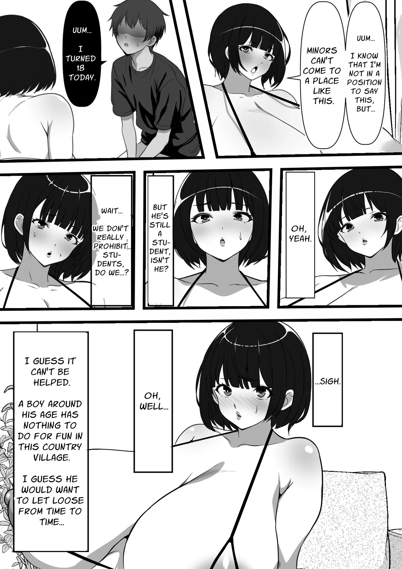 [Furitendou]Mura ni Ikken-dake no Fuuzokuden ni Ittara Osananajimi no Hahaoyashika Inakatta no Daga | When I Went To The One And Only Brothel In Town, My Friend's Mother Was The Only Prostitute There[English] [Solid Rose] Page 14