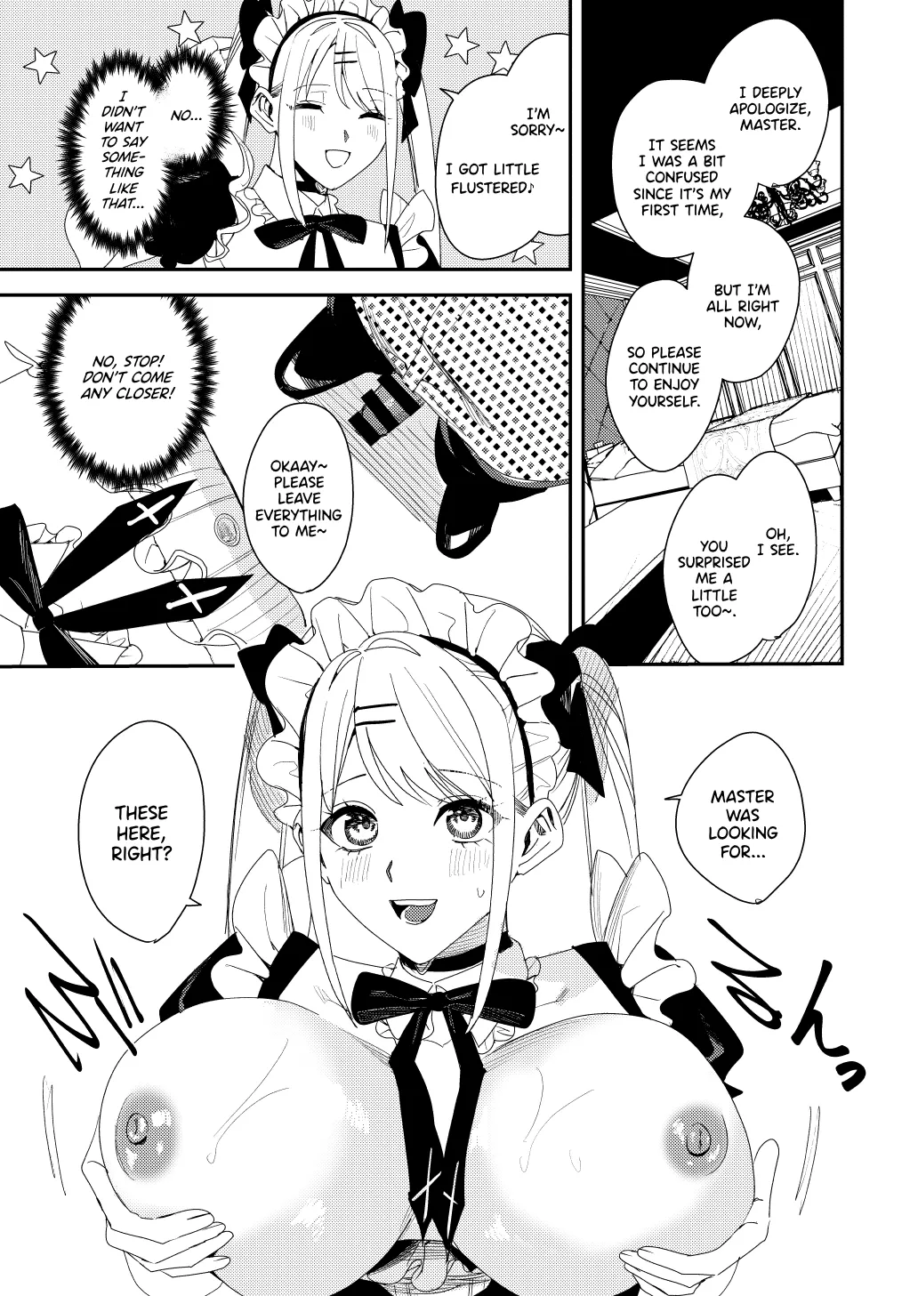 [Amuai Okashi Seisakusho (Betty)]Sekuhara Kyaku wa Maid ni shite Gohoushi Saseyo | Harasser Turned Maid Is Made to Service[English] Page 24