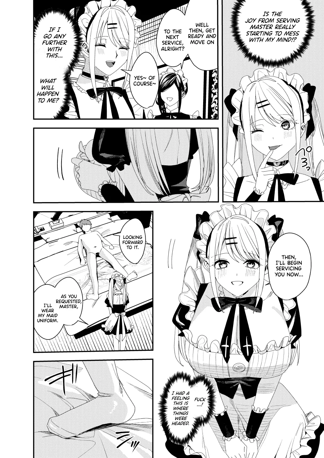 [Amuai Okashi Seisakusho (Betty)]Sekuhara Kyaku wa Maid ni shite Gohoushi Saseyo | Harasser Turned Maid Is Made to Service[English] Page 27