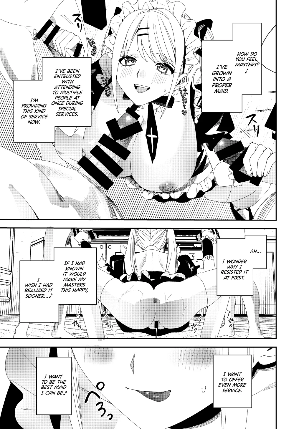 [Amuai Okashi Seisakusho (Betty)]Sekuhara Kyaku wa Maid ni shite Gohoushi Saseyo | Harasser Turned Maid Is Made to Service[English] Page 36