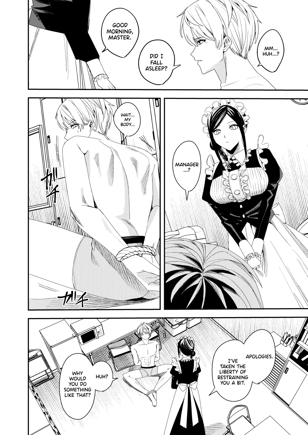 [Amuai Okashi Seisakusho (Betty)]Sekuhara Kyaku wa Maid ni shite Gohoushi Saseyo | Harasser Turned Maid Is Made to Service[English] Page 5