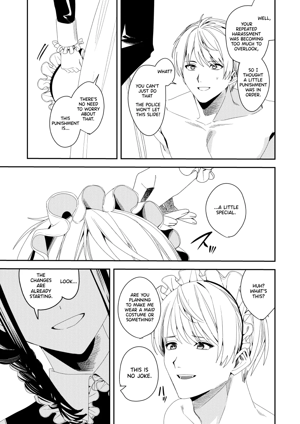 [Amuai Okashi Seisakusho (Betty)]Sekuhara Kyaku wa Maid ni shite Gohoushi Saseyo | Harasser Turned Maid Is Made to Service[English] Page 6
