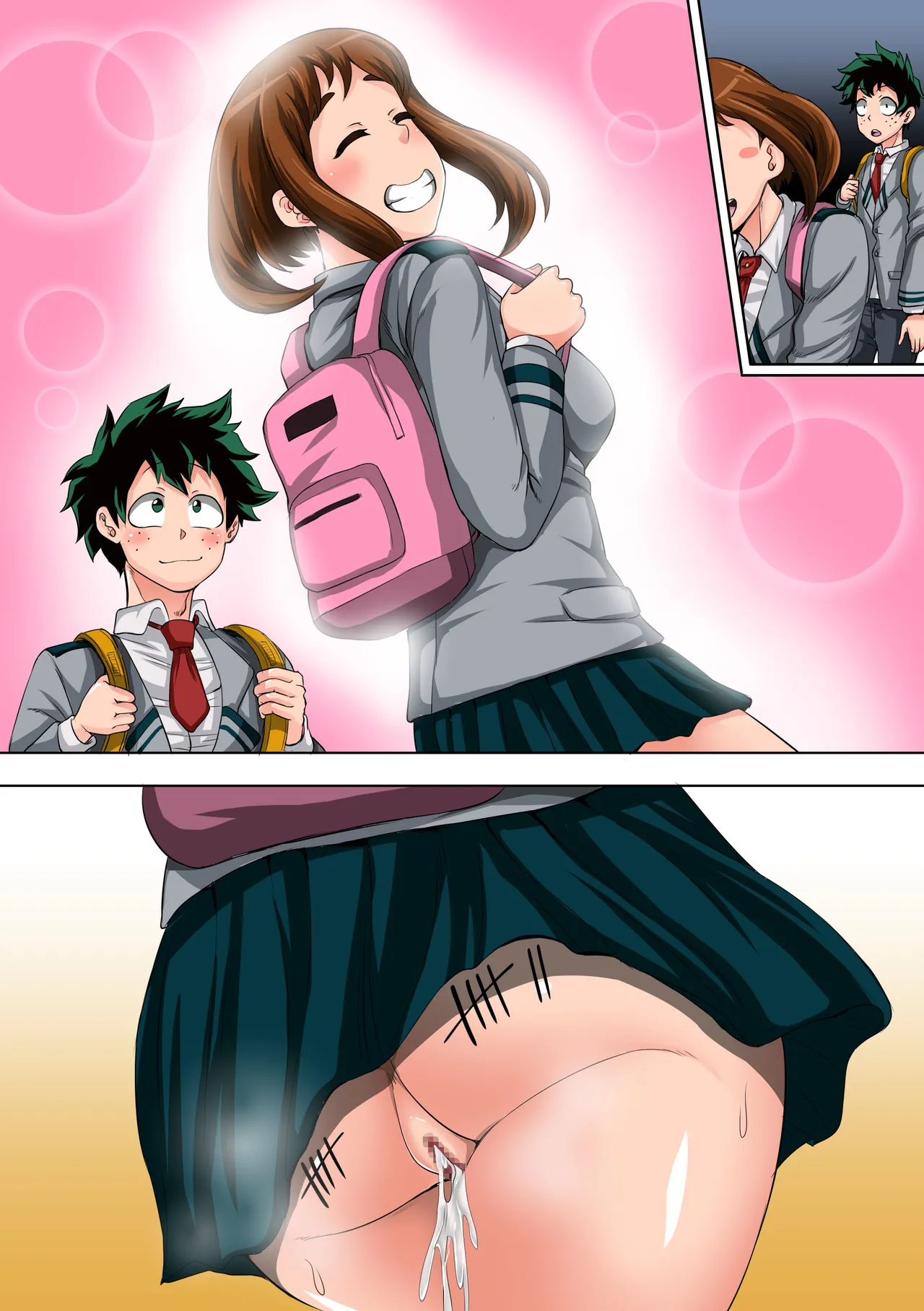 [Juicebox Koujou (Juna Juna Juice)]Boku no Harem Academia: 3-wa Ochako Hen "Arata na SEX Friend"(Boku no Hero Academia) [English] Page 109