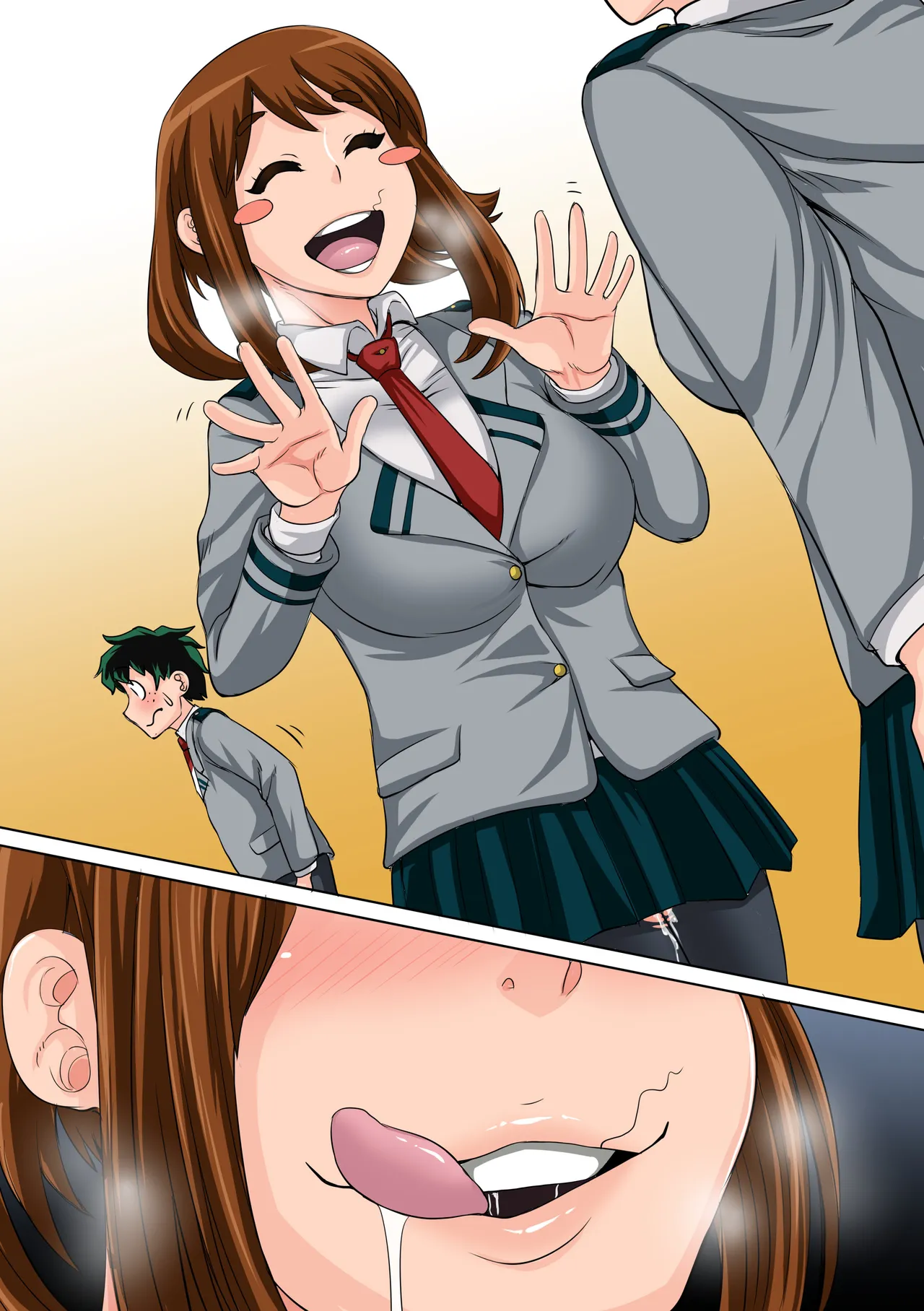 [Juicebox Koujou (Juna Juna Juice)]Boku no Harem Academia: 3-wa Ochako Hen "Arata na SEX Friend"(Boku no Hero Academia) [English] Page 111