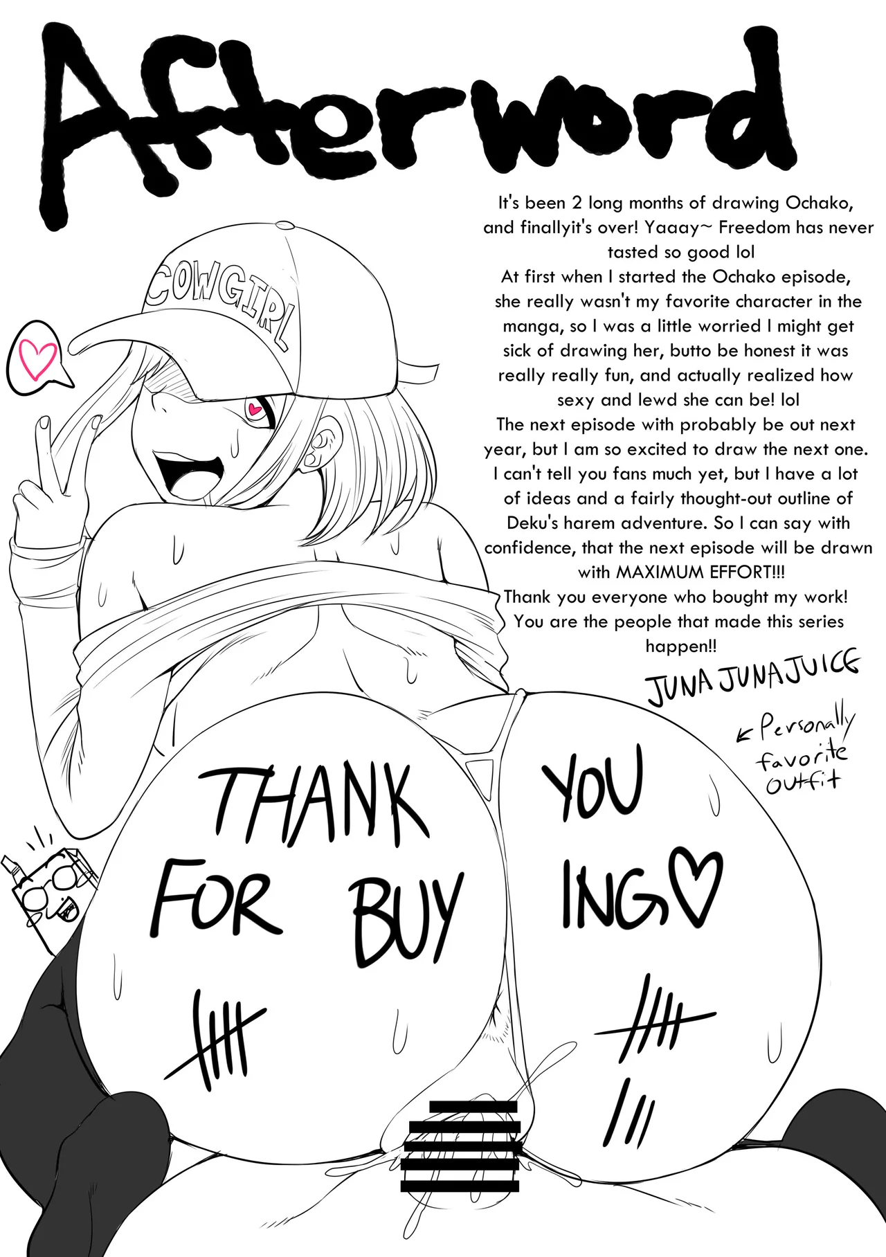 [Juicebox Koujou (Juna Juna Juice)]Boku no Harem Academia: 3-wa Ochako Hen "Arata na SEX Friend"(Boku no Hero Academia) [English] Page 56