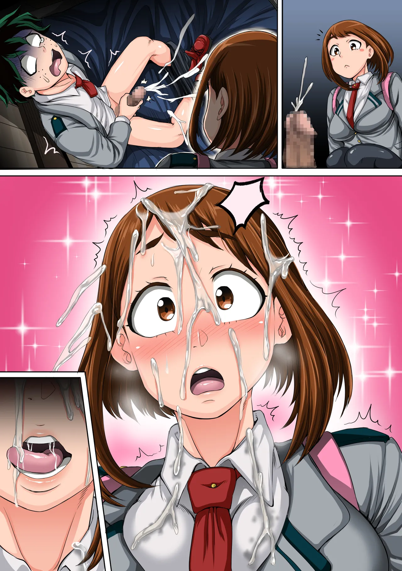 [Juicebox Koujou (Juna Juna Juice)]Boku no Harem Academia: 3-wa Ochako Hen "Arata na SEX Friend"(Boku no Hero Academia) [English] Page 62
