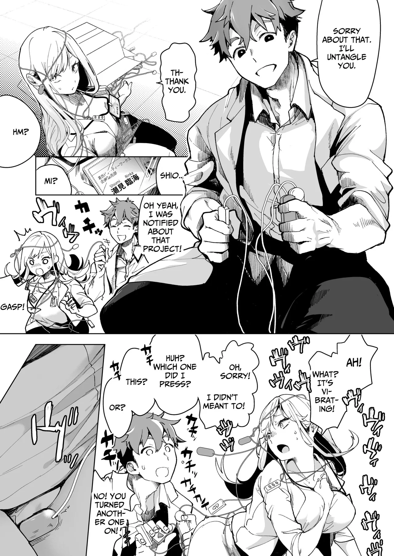 [Face Look Ponpon (Mogiri Ochigi)]Ai Gangu no Onna ~Tokumei Kaihatsu-bu no Otoko Futari ni Gangu ni Sarete Rinri ga Houkai~ | Turned into a Sex Toy?! Goodbye Morals!! Product Testing for the Secret R&D Department[English] [Kabedon] Page 11