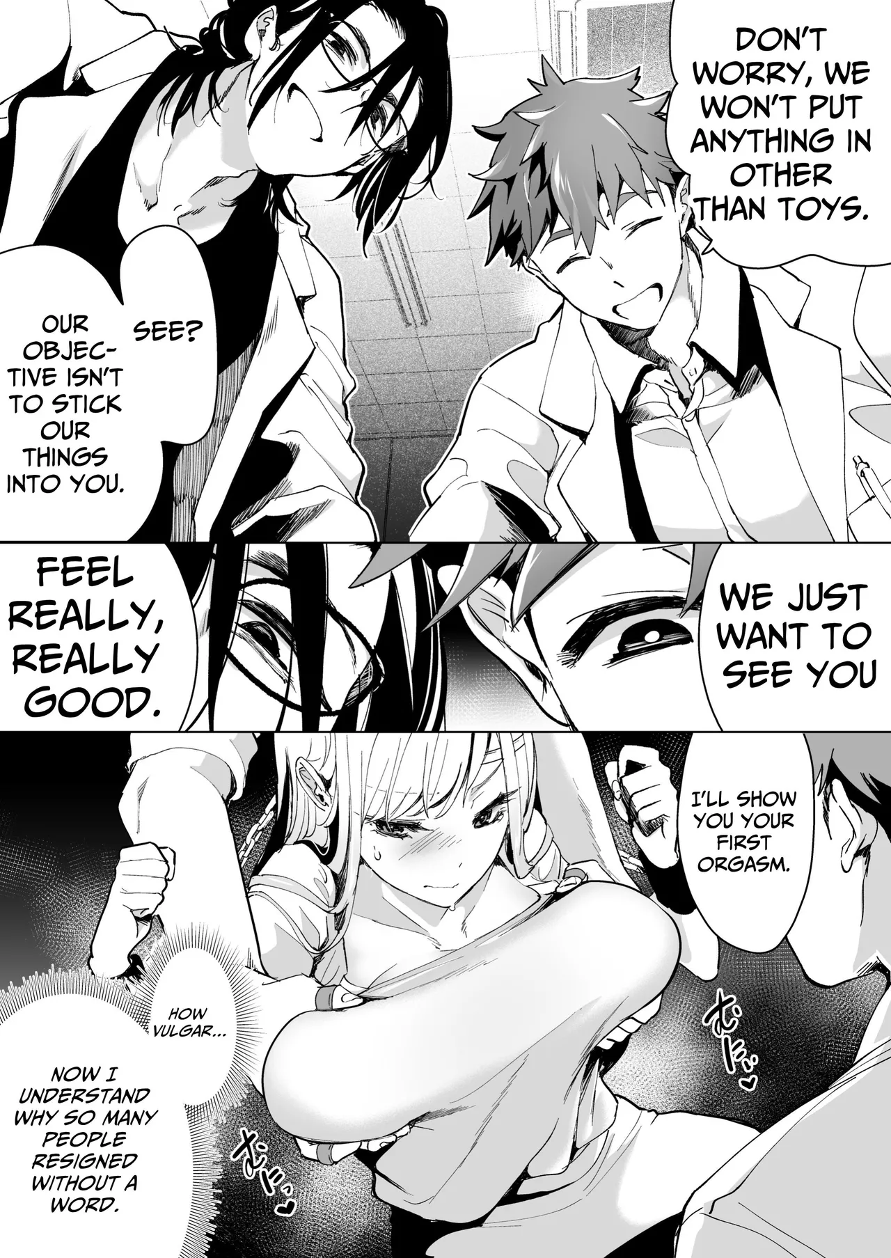 [Face Look Ponpon (Mogiri Ochigi)]Ai Gangu no Onna ~Tokumei Kaihatsu-bu no Otoko Futari ni Gangu ni Sarete Rinri ga Houkai~ | Turned into a Sex Toy?! Goodbye Morals!! Product Testing for the Secret R&D Department[English] [Kabedon] Page 29